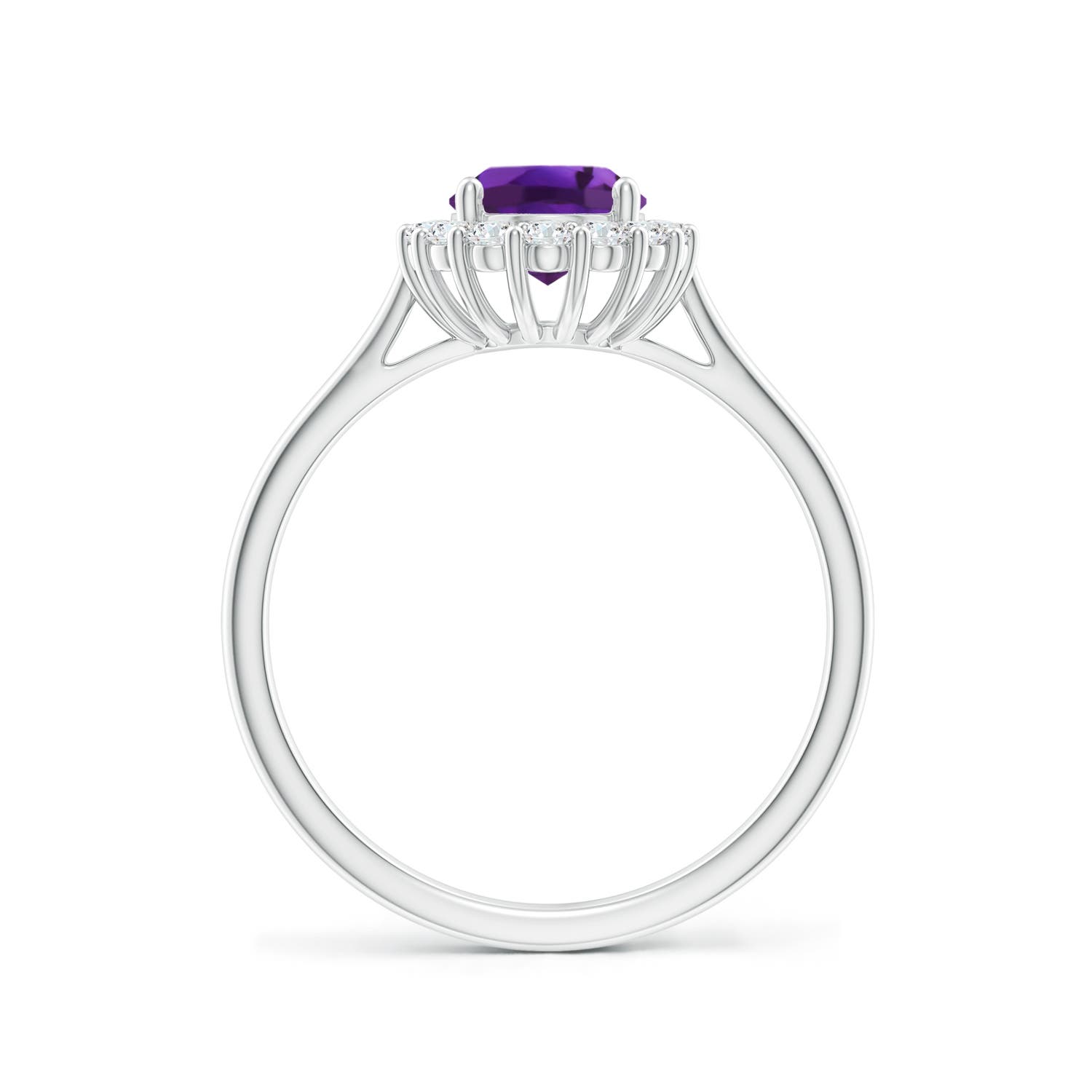 AAAA - Amethyst / 1.55 CT / 14 KT White Gold