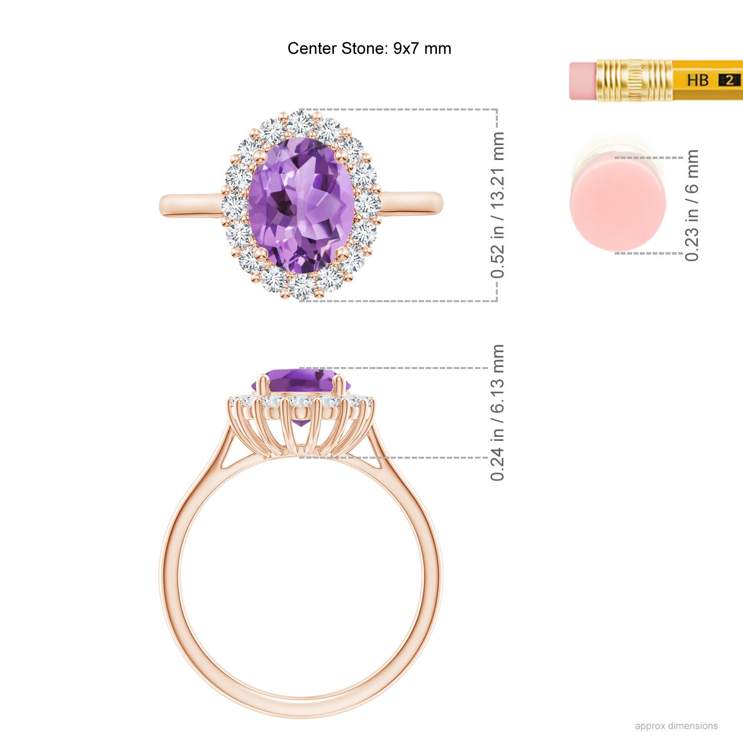 A - Amethyst / 2.16 CT / 14 KT Rose Gold