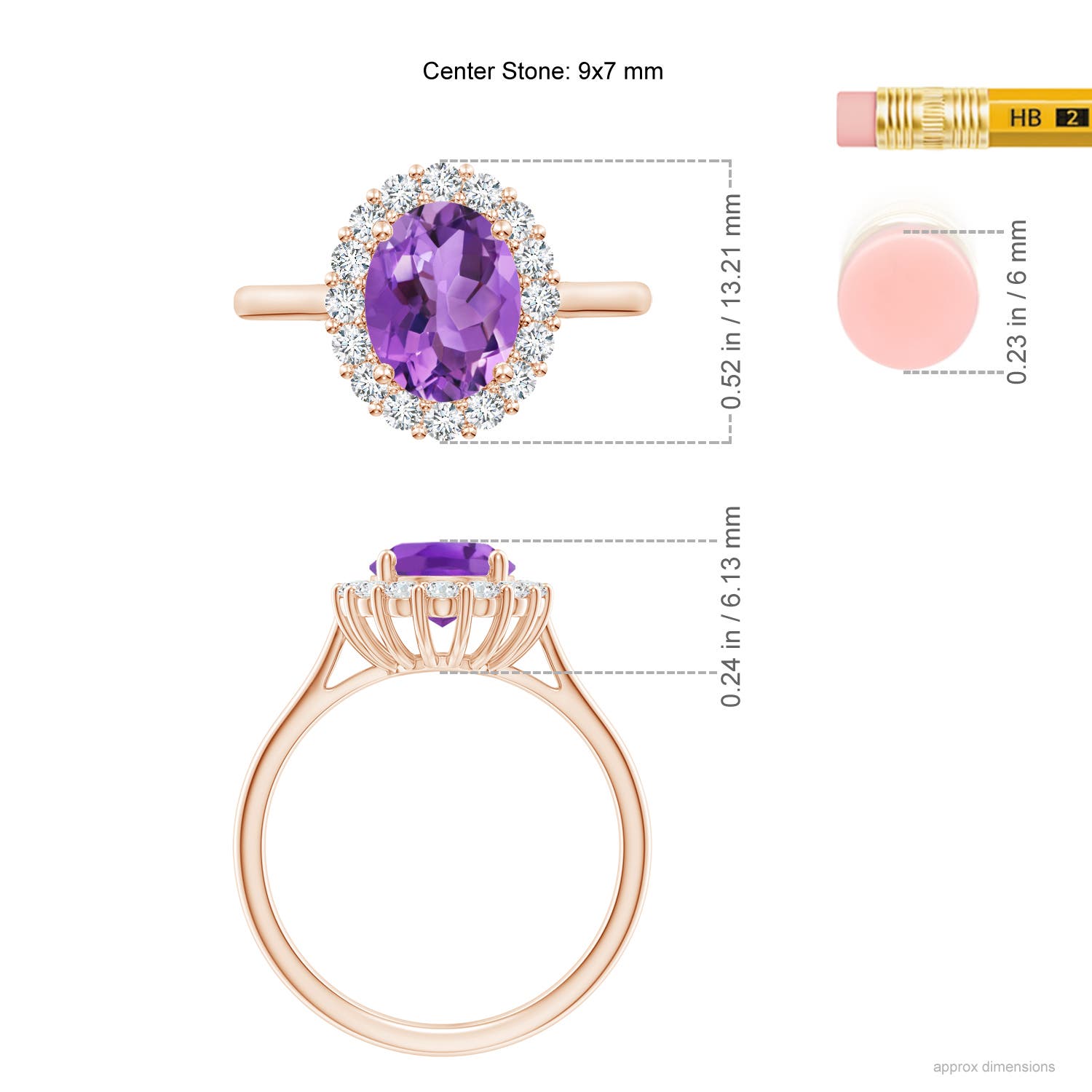 AA - Amethyst / 2.16 CT / 14 KT Rose Gold