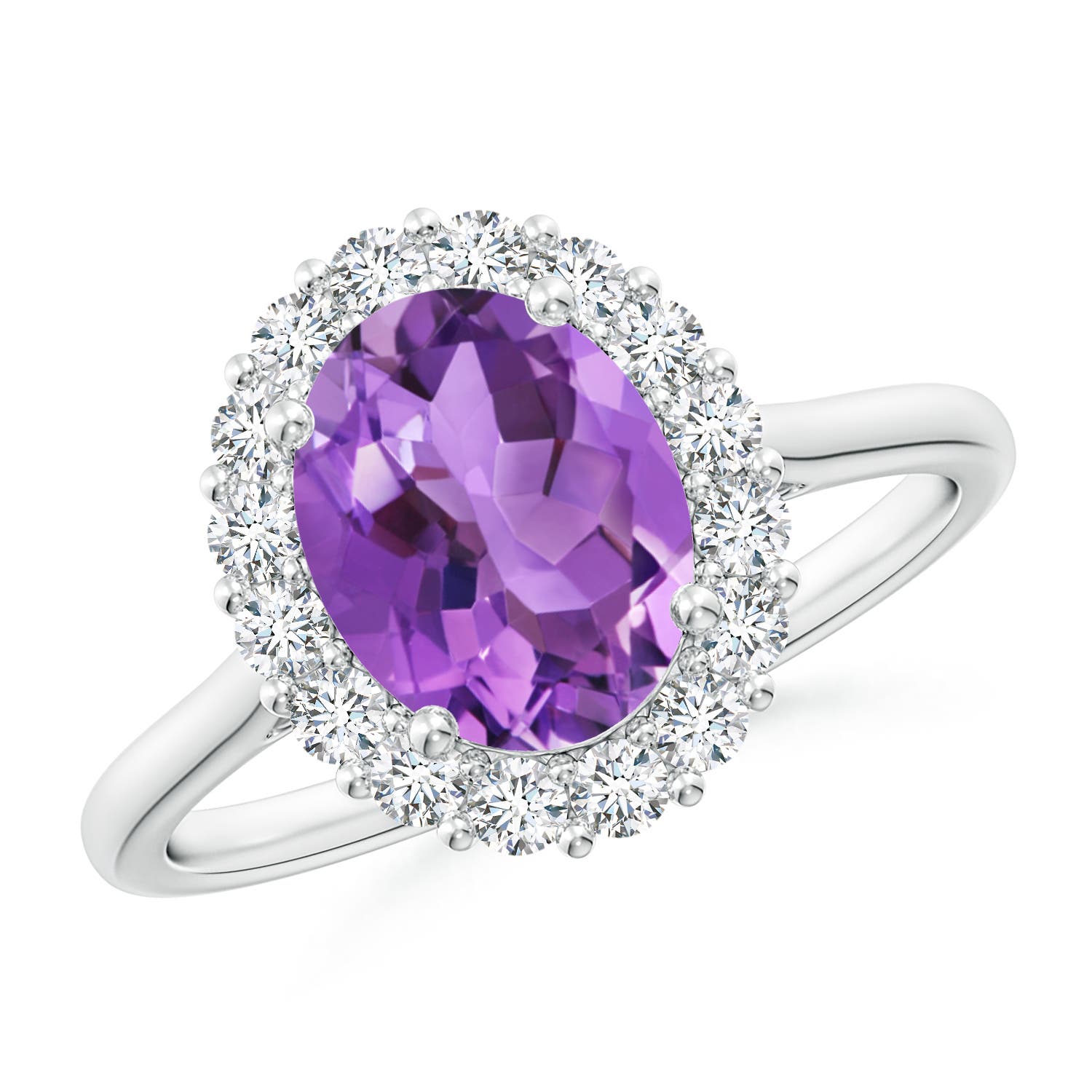 AA - Amethyst / 2.16 CT / 14 KT White Gold