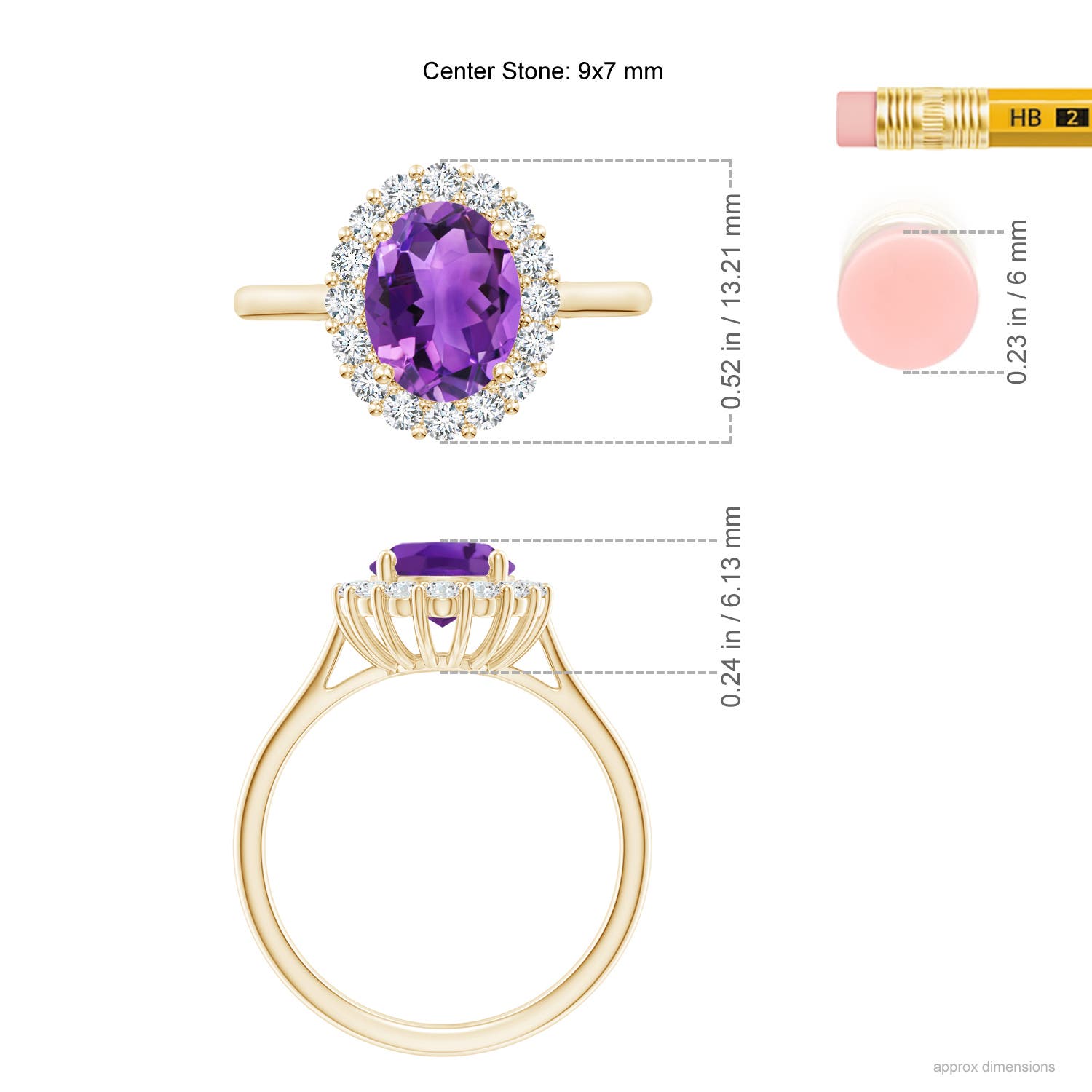 AAA - Amethyst / 2.16 CT / 14 KT Yellow Gold