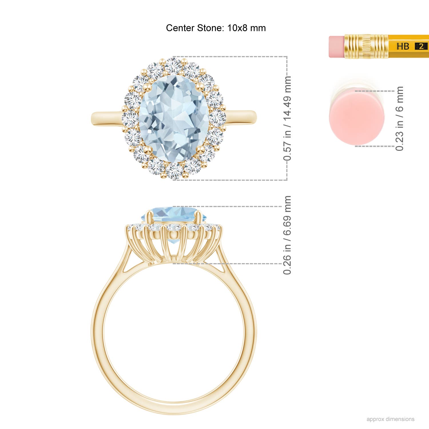 A - Aquamarine / 2.76 CT / 14 KT Yellow Gold