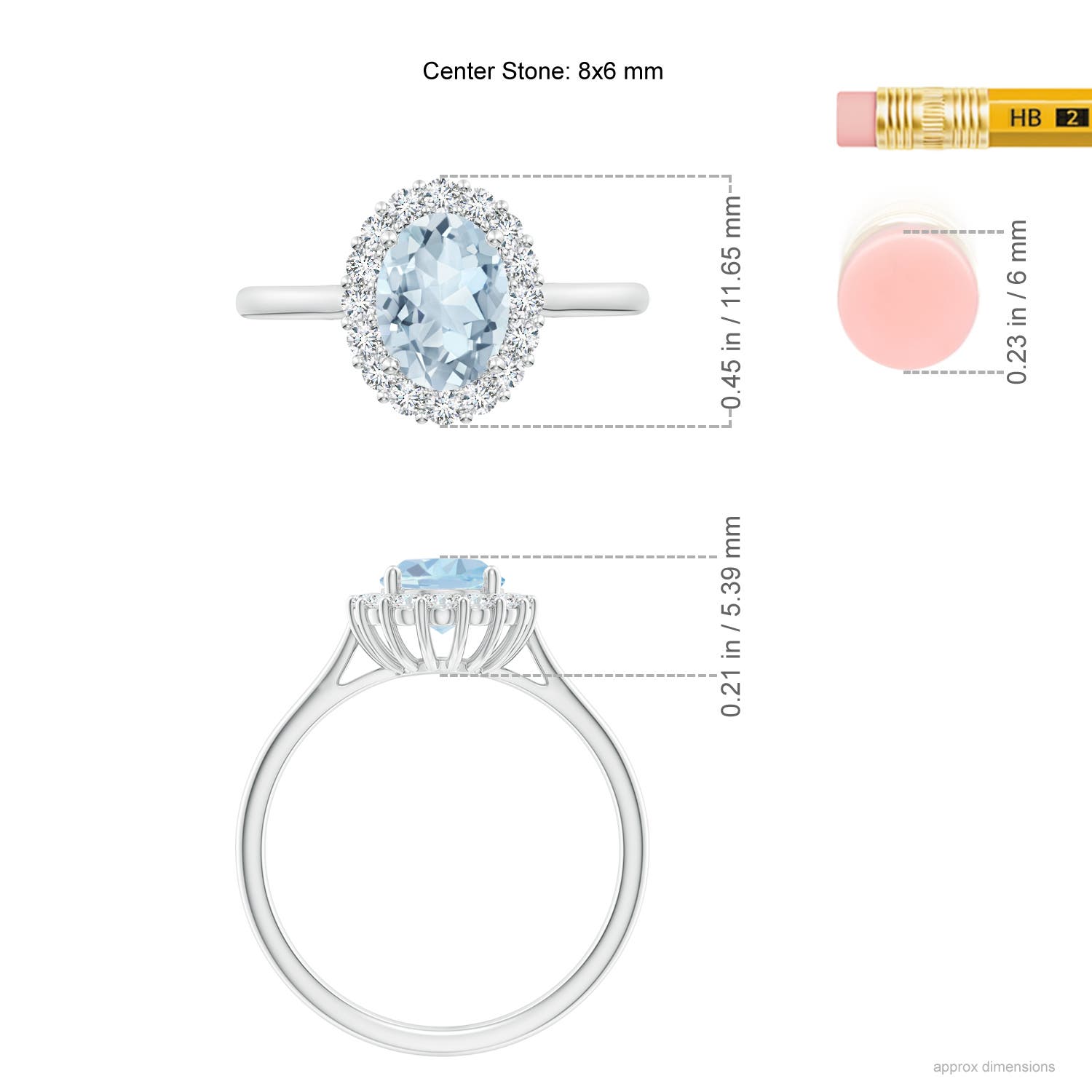 A - Aquamarine / 1.29 CT / 14 KT White Gold