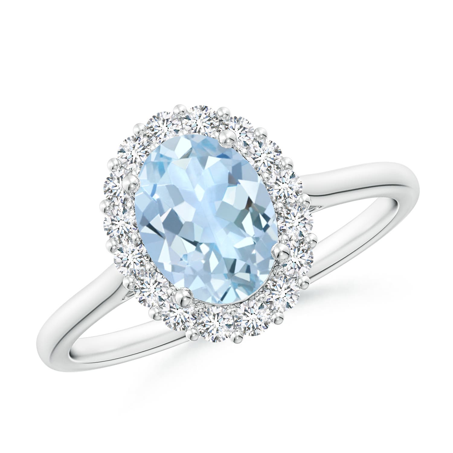 AA - Aquamarine / 1.29 CT / 14 KT White Gold