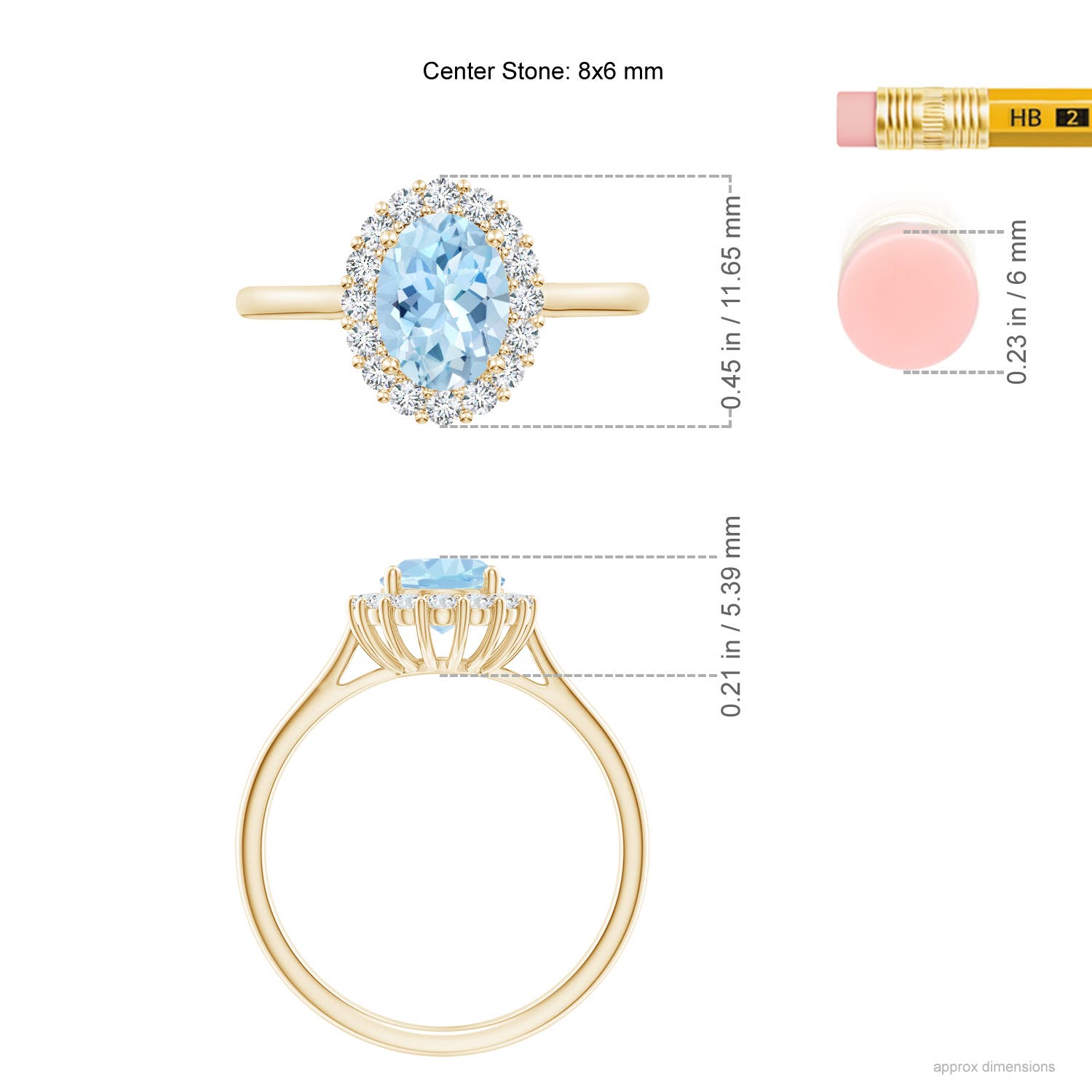 AAA - Aquamarine / 1.29 CT / 14 KT Yellow Gold