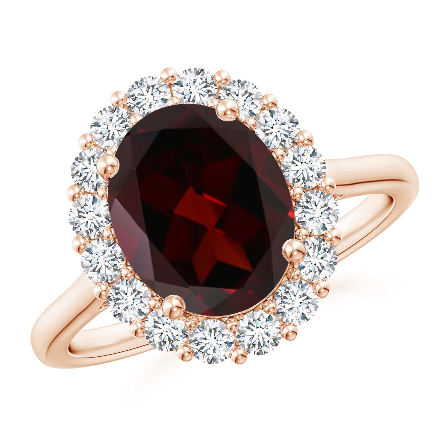 A - Garnet / 3.51 CT / 14 KT Rose Gold