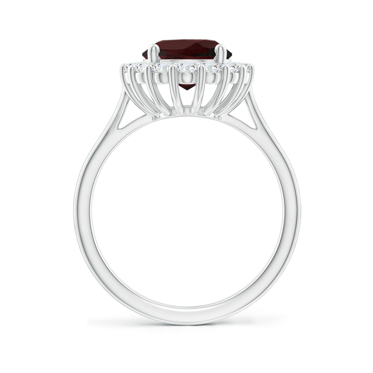 A - Garnet / 3.51 CT / 14 KT White Gold