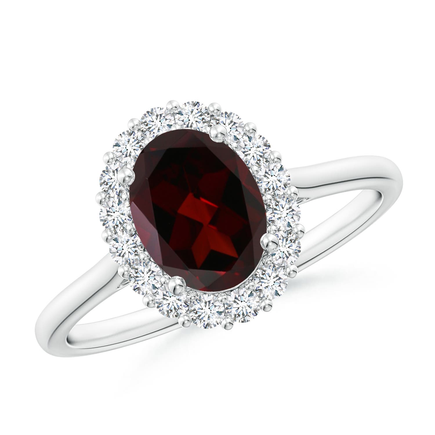 A - Garnet / 1.74 CT / 14 KT White Gold