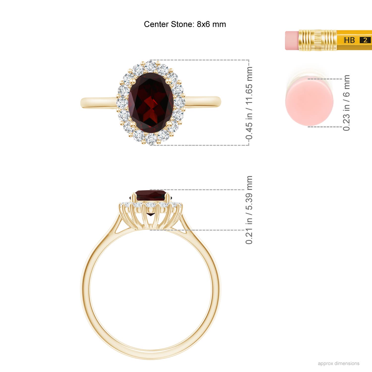 A - Garnet / 1.74 CT / 14 KT Yellow Gold