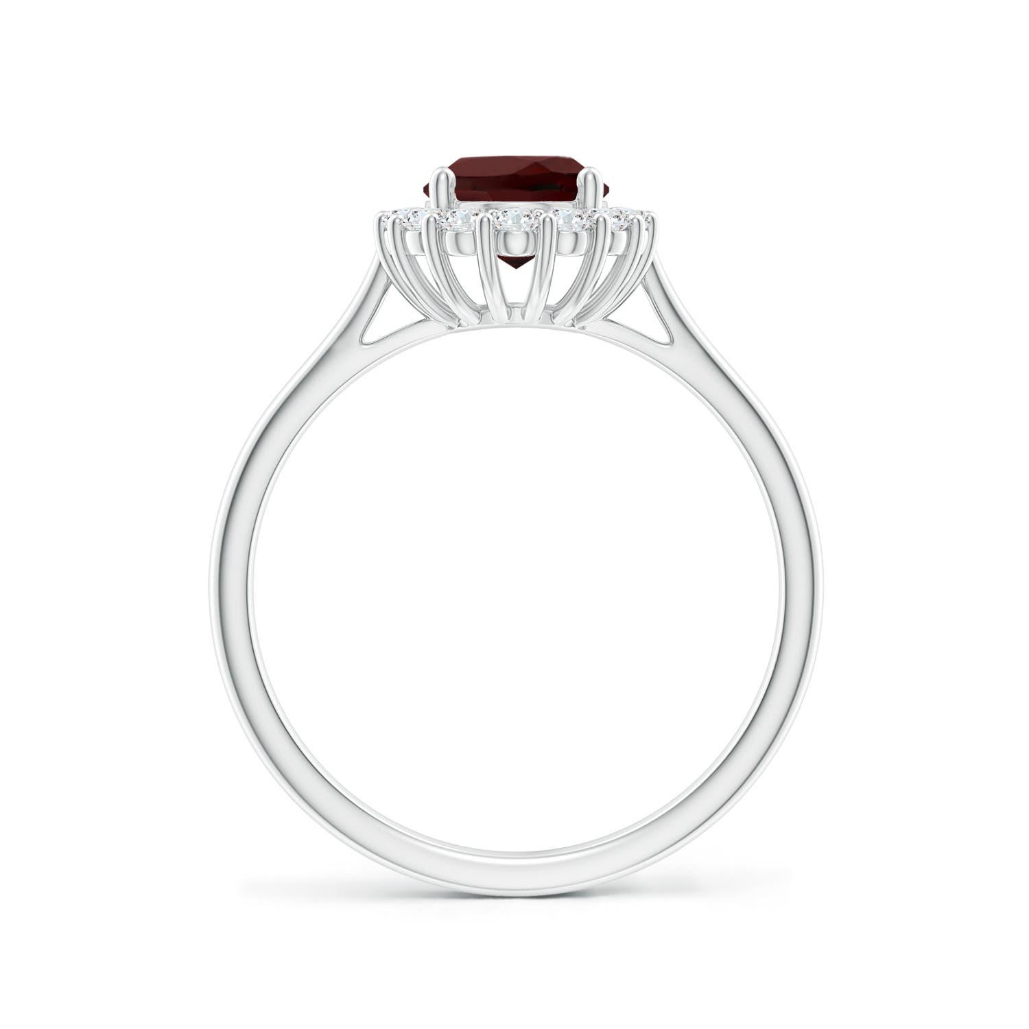 AA - Garnet / 1.74 CT / 14 KT White Gold