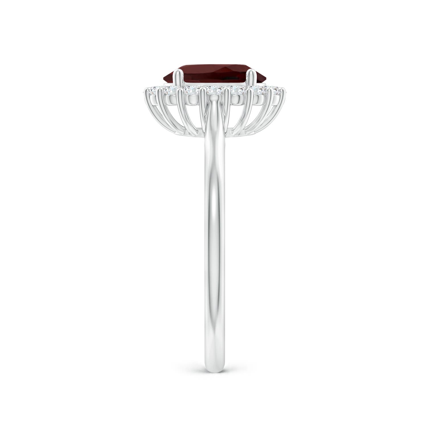 AA - Garnet / 1.74 CT / 14 KT White Gold