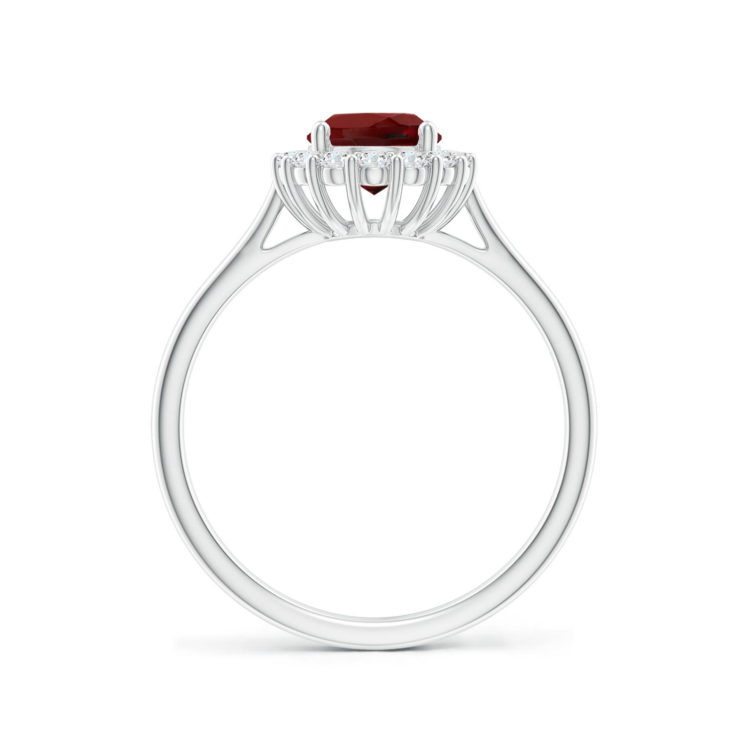 AAAA - Garnet / 1.74 CT / 14 KT White Gold