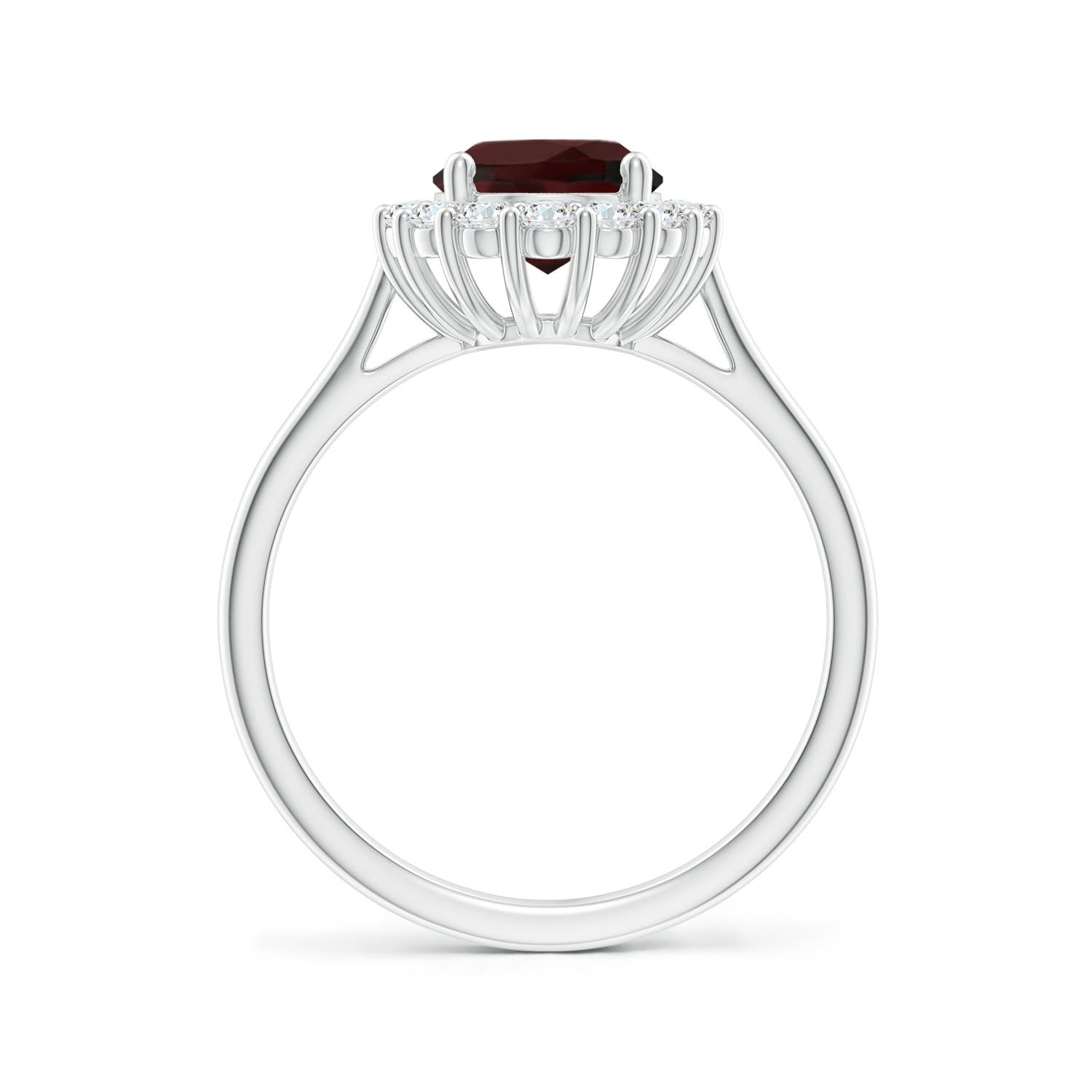 A - Garnet / 2.4 CT / 14 KT White Gold