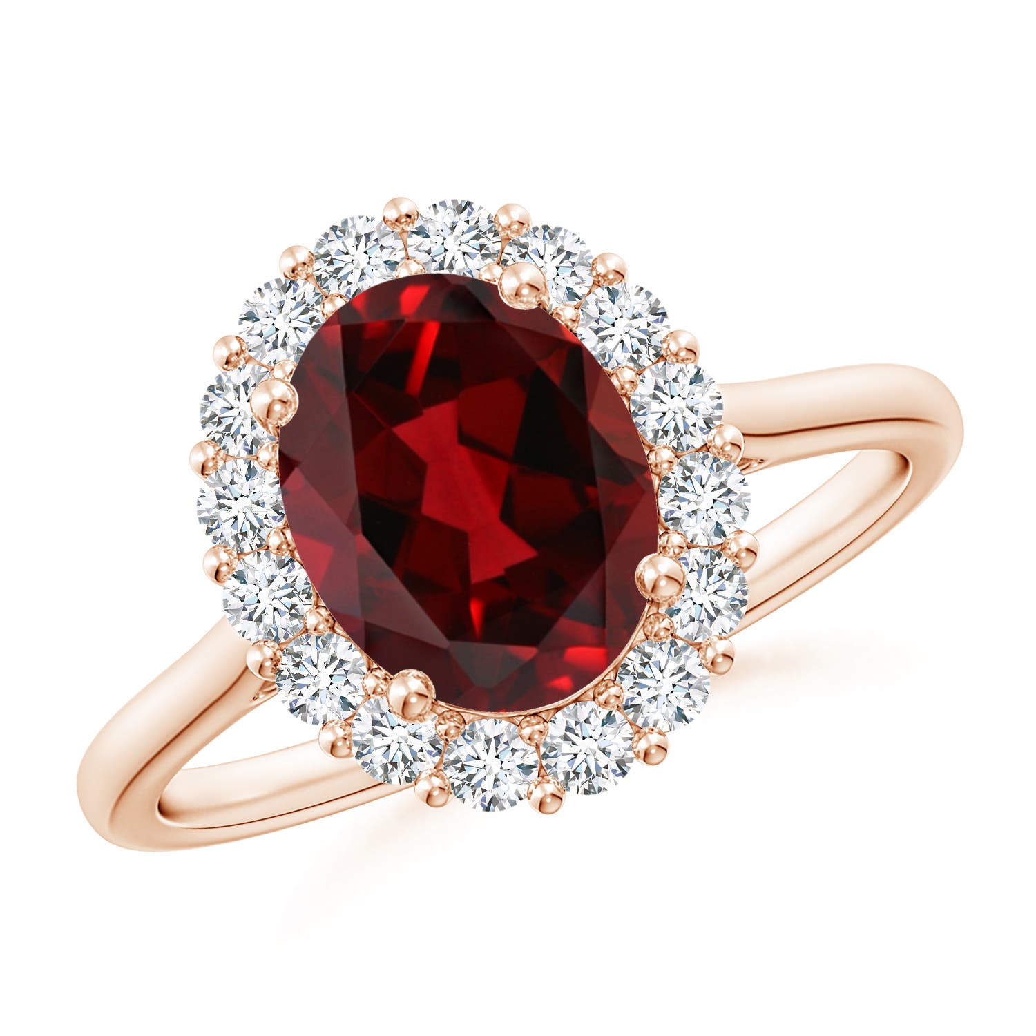 AAAA - Garnet / 2.4 CT / 14 KT Rose Gold