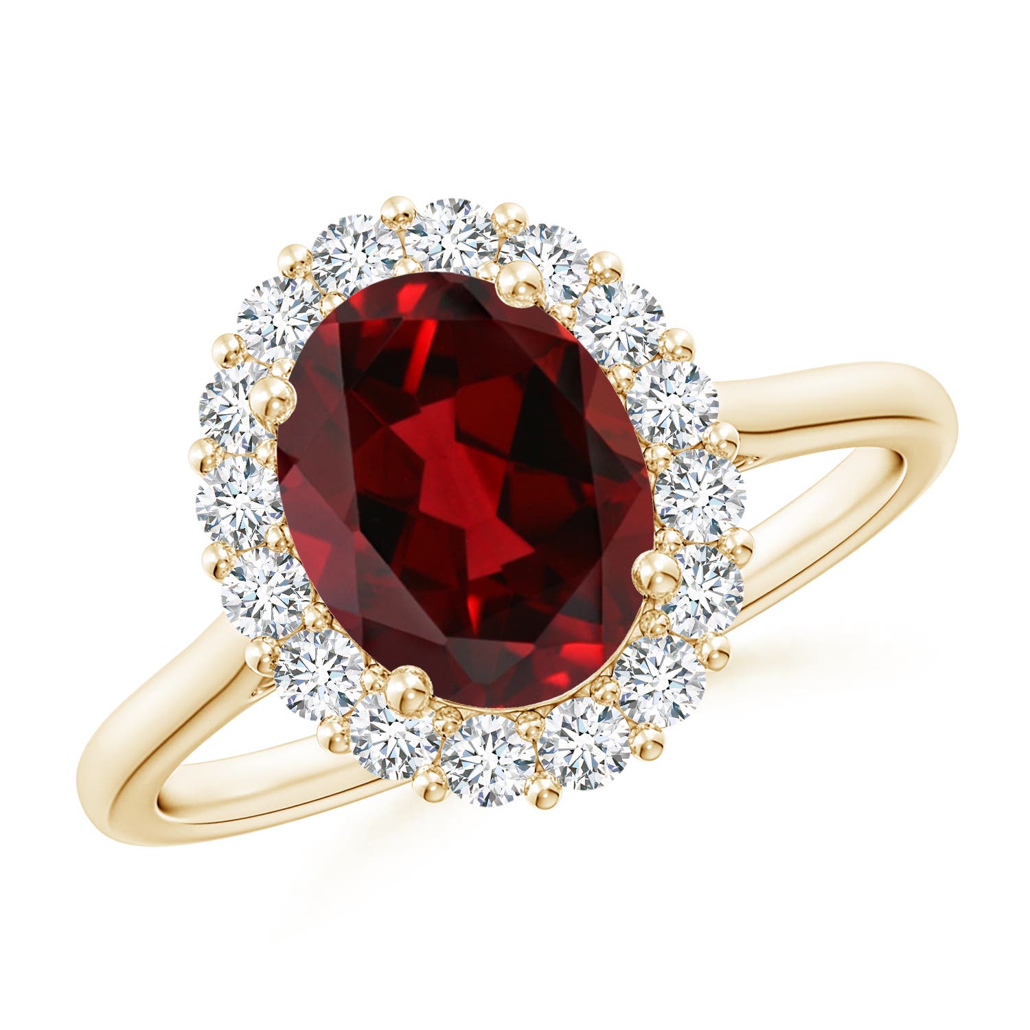 AAAA - Garnet / 2.4 CT / 14 KT Yellow Gold