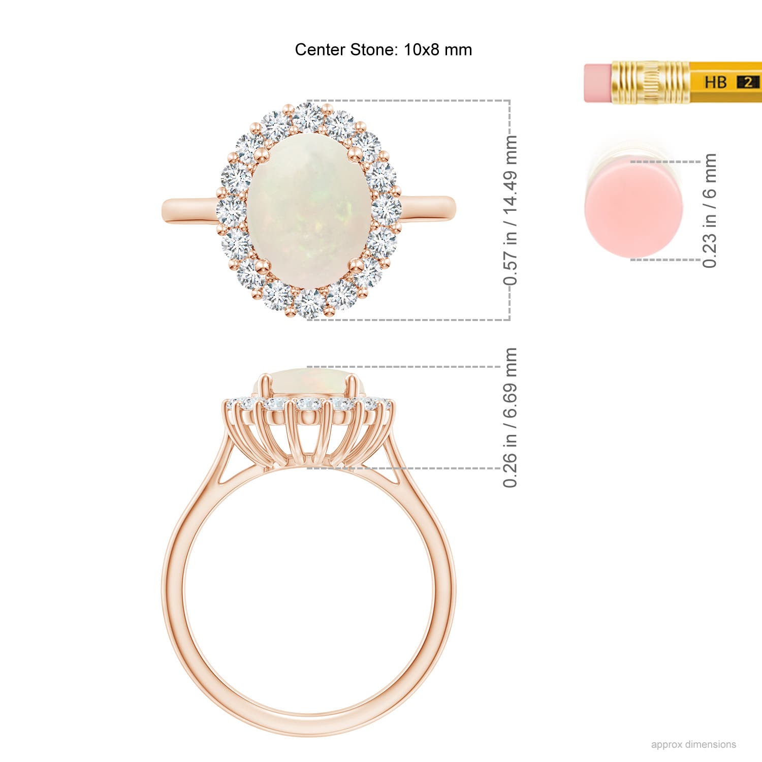 A - Opal / 2.01 CT / 14 KT Rose Gold