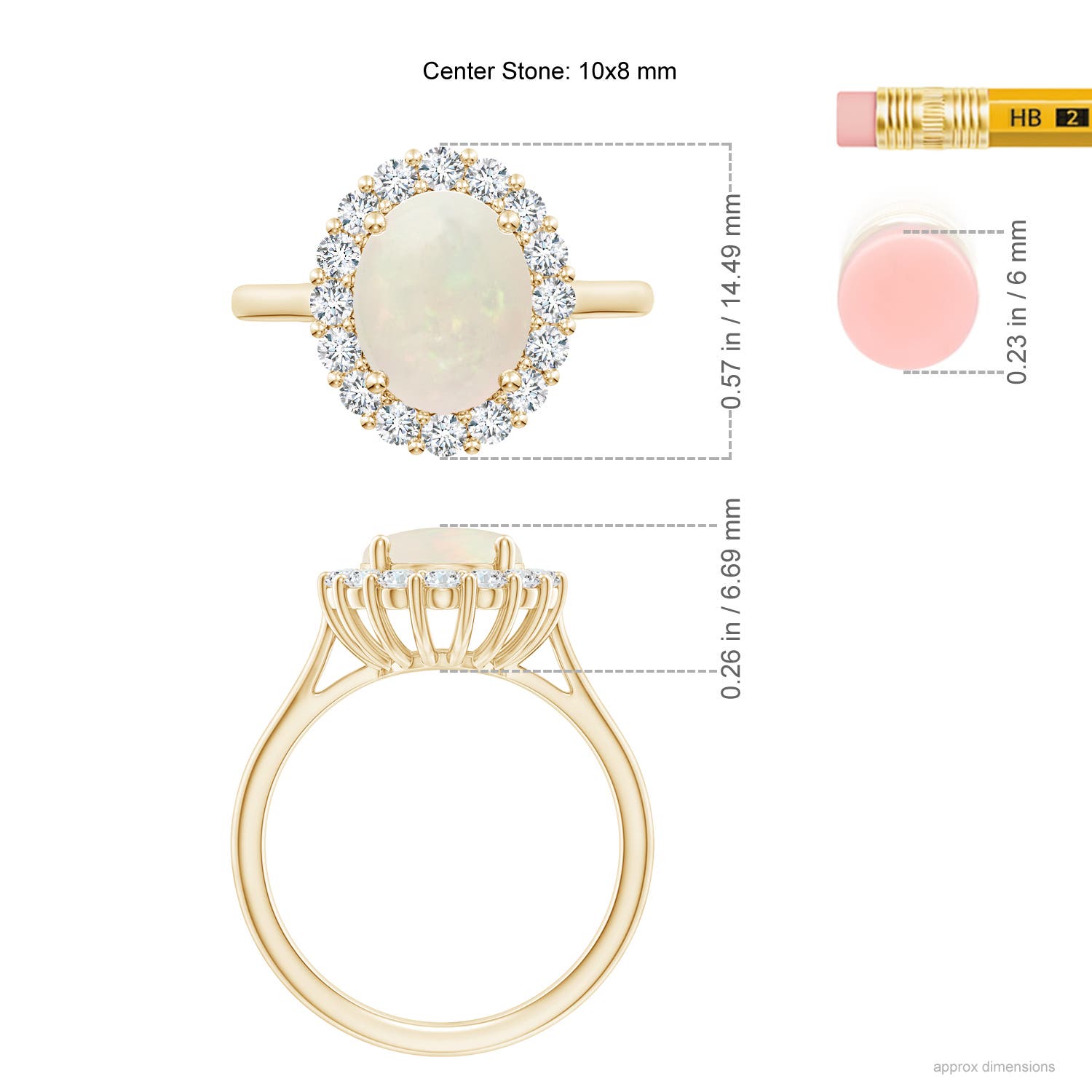 A - Opal / 2.01 CT / 14 KT Yellow Gold