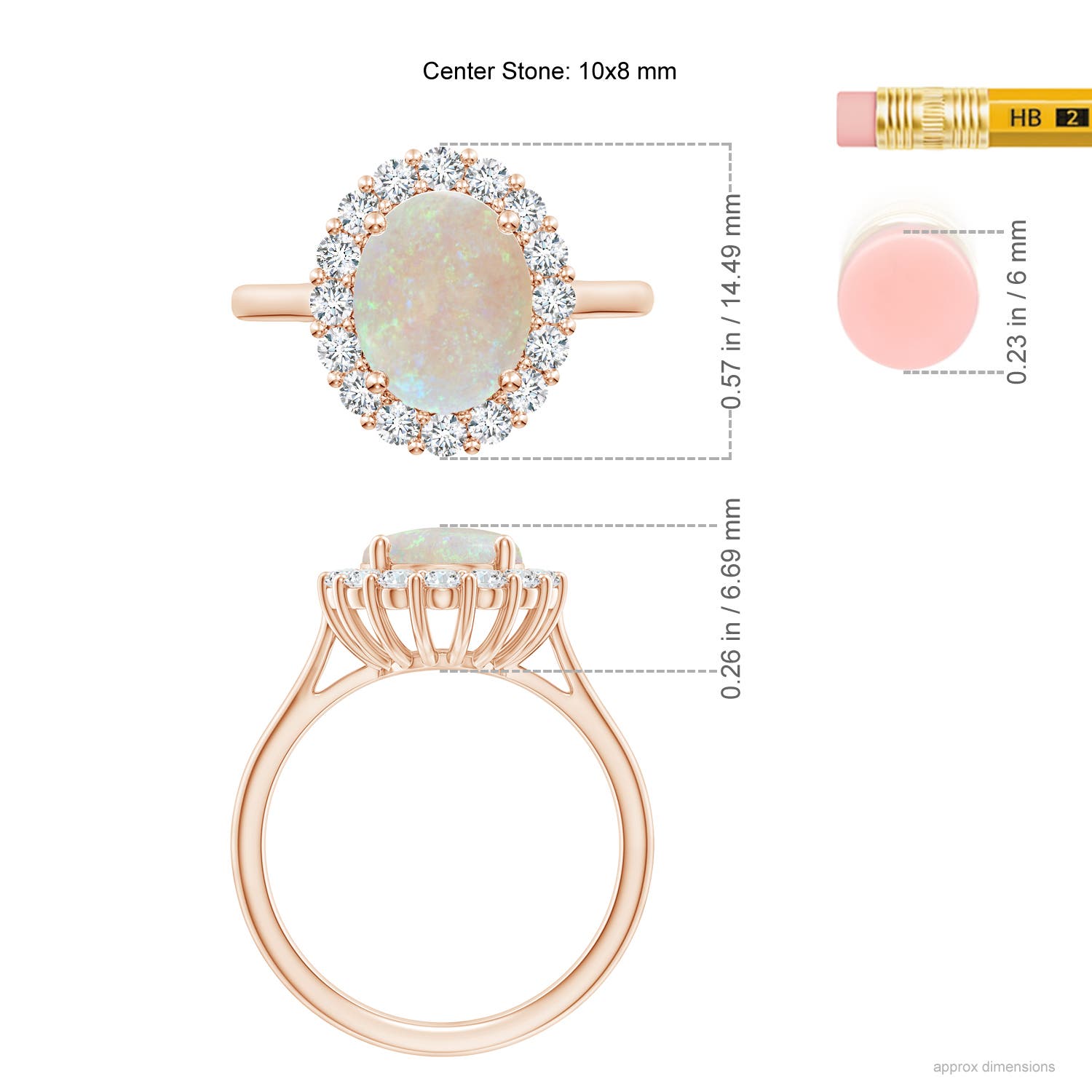 AA - Opal / 2.01 CT / 14 KT Rose Gold