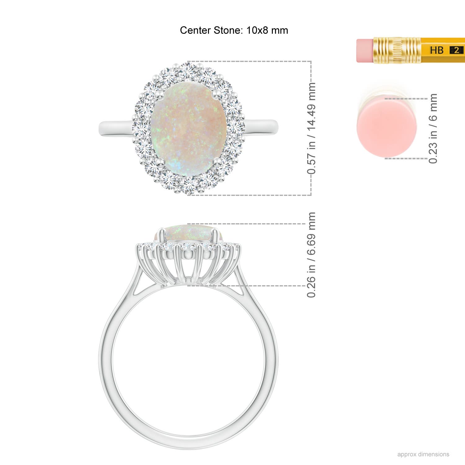 AA - Opal / 2.01 CT / 14 KT White Gold