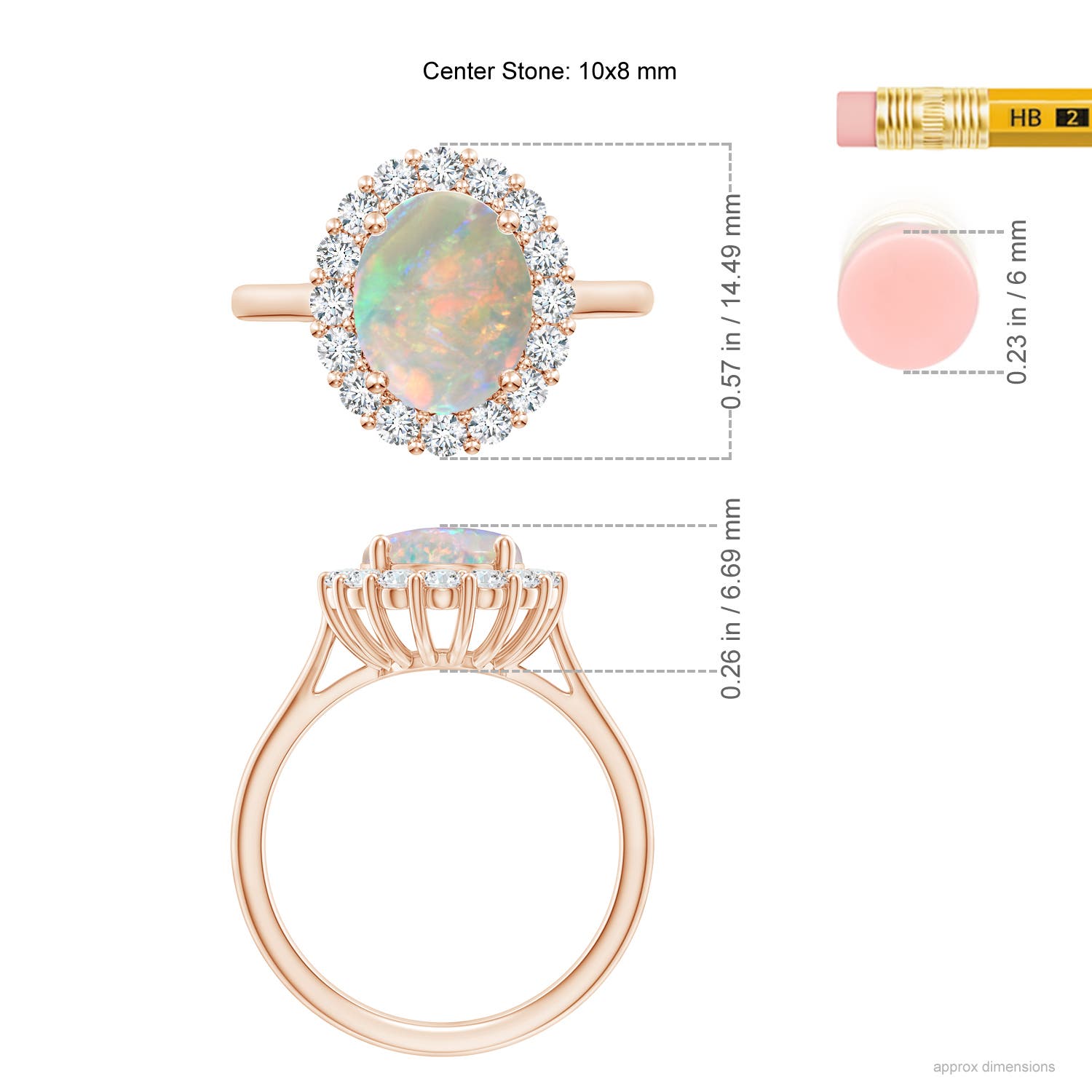 AAAA - Opal / 2.01 CT / 14 KT Rose Gold