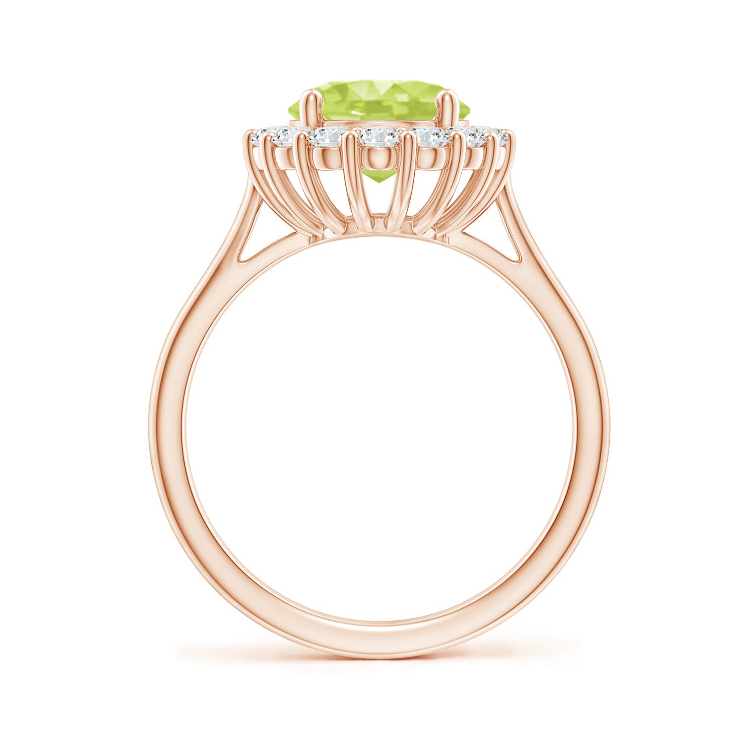 A - Peridot / 3.16 CT / 14 KT Rose Gold