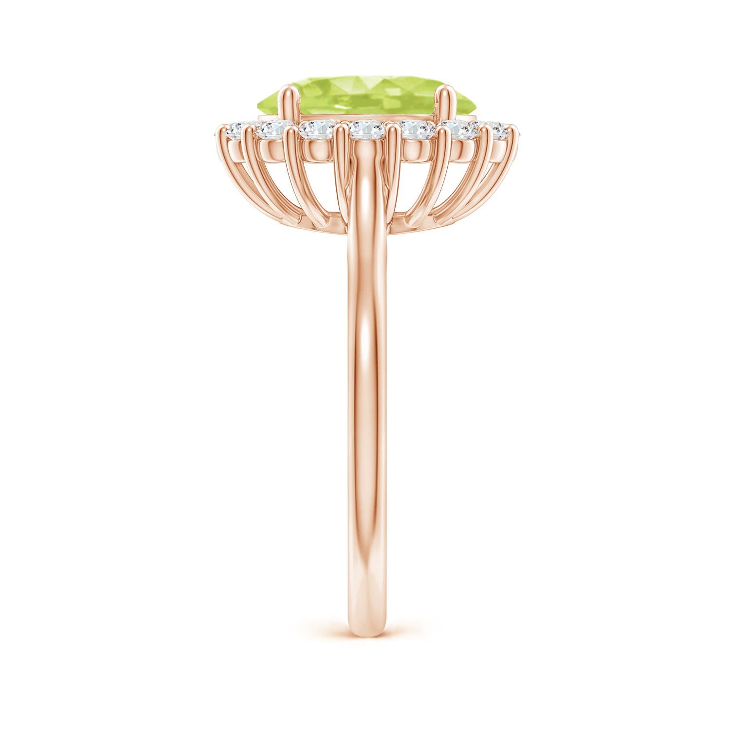 A - Peridot / 3.16 CT / 14 KT Rose Gold