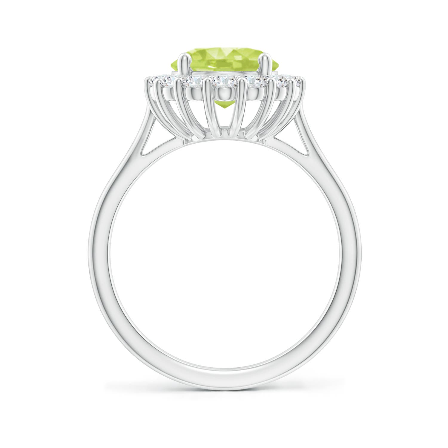 A - Peridot / 3.16 CT / 14 KT White Gold