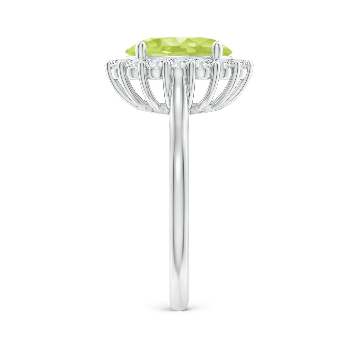 A - Peridot / 3.16 CT / 14 KT White Gold