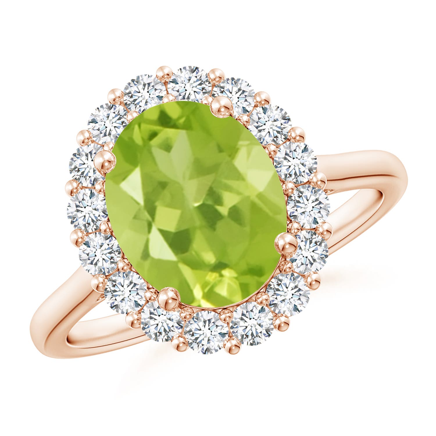 AA - Peridot / 3.16 CT / 14 KT Rose Gold