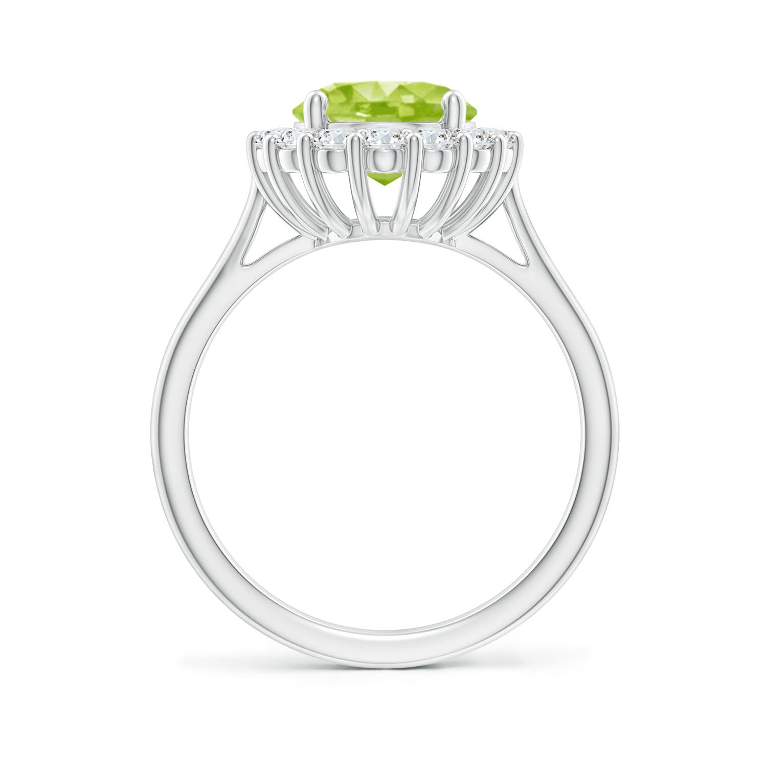 AA - Peridot / 3.16 CT / 14 KT White Gold