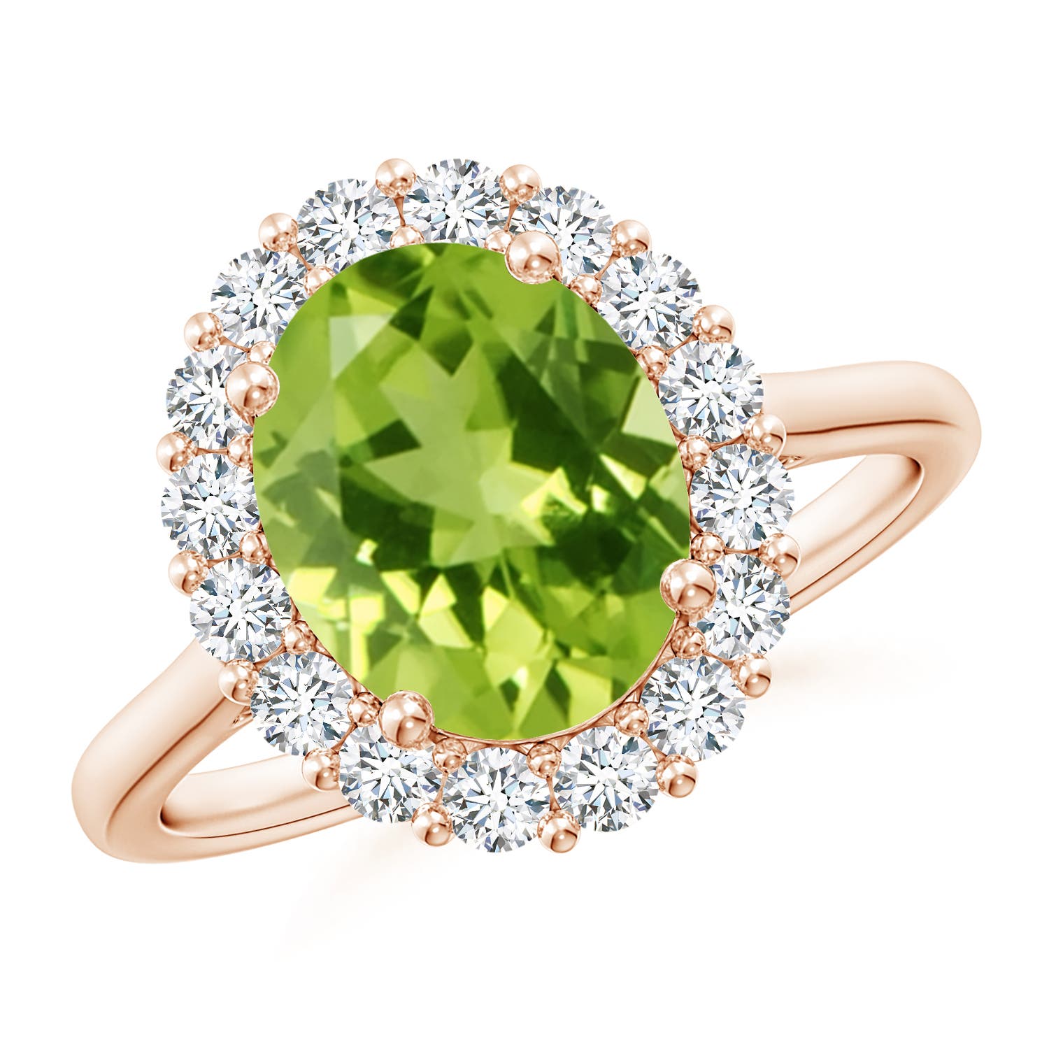 AAA - Peridot / 3.16 CT / 14 KT Rose Gold