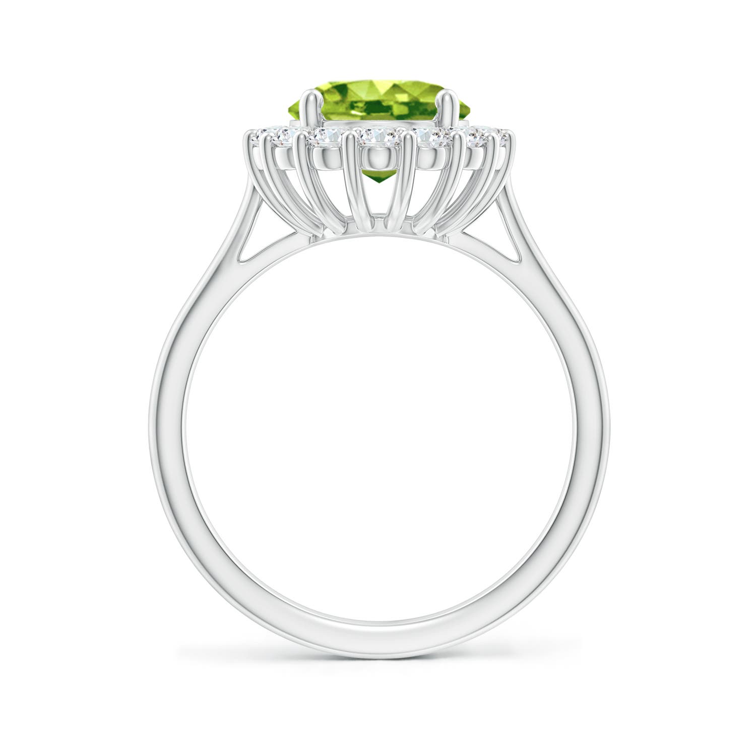 AAA - Peridot / 3.16 CT / 14 KT White Gold