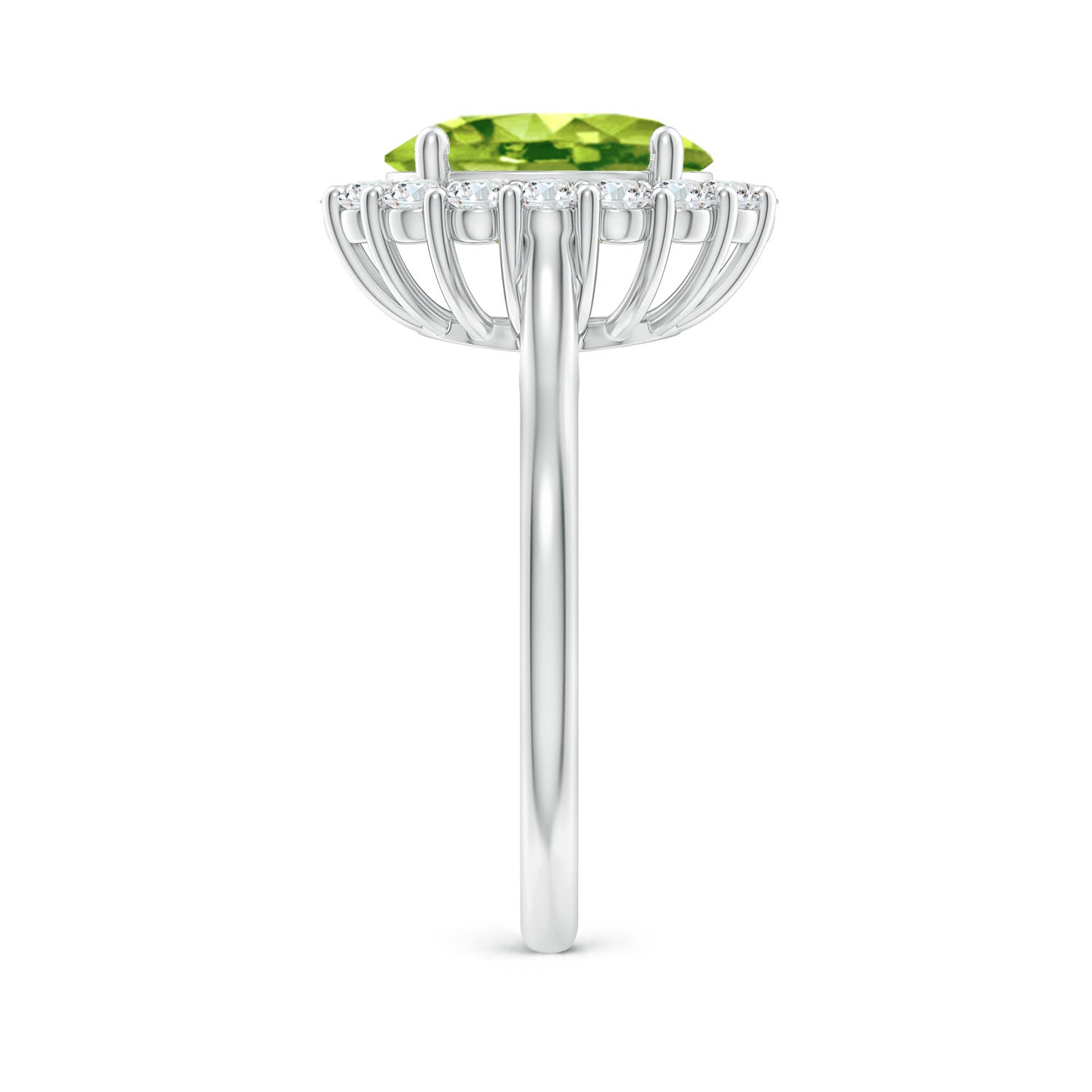 AAA - Peridot / 3.16 CT / 14 KT White Gold