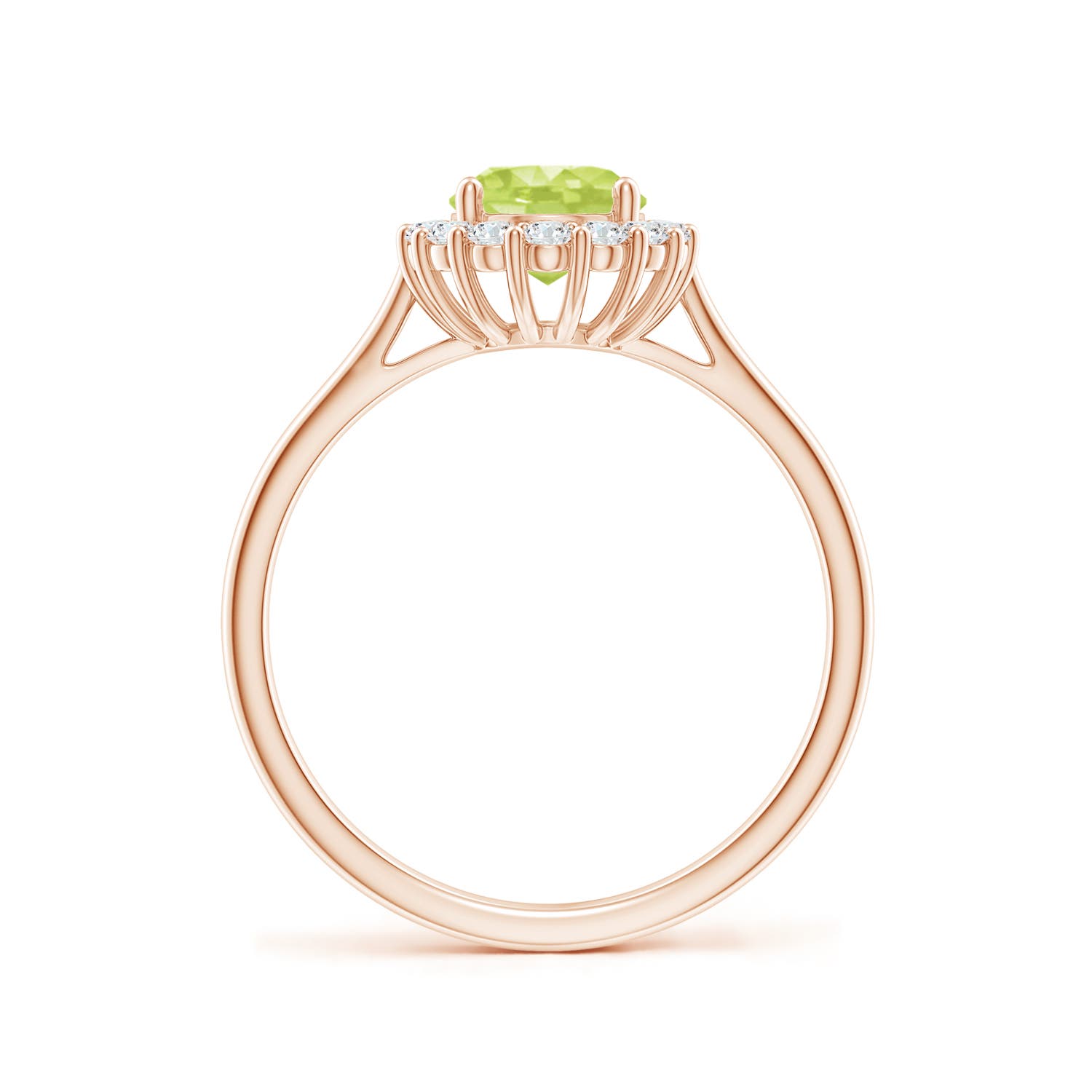 A - Peridot / 1.64 CT / 14 KT Rose Gold