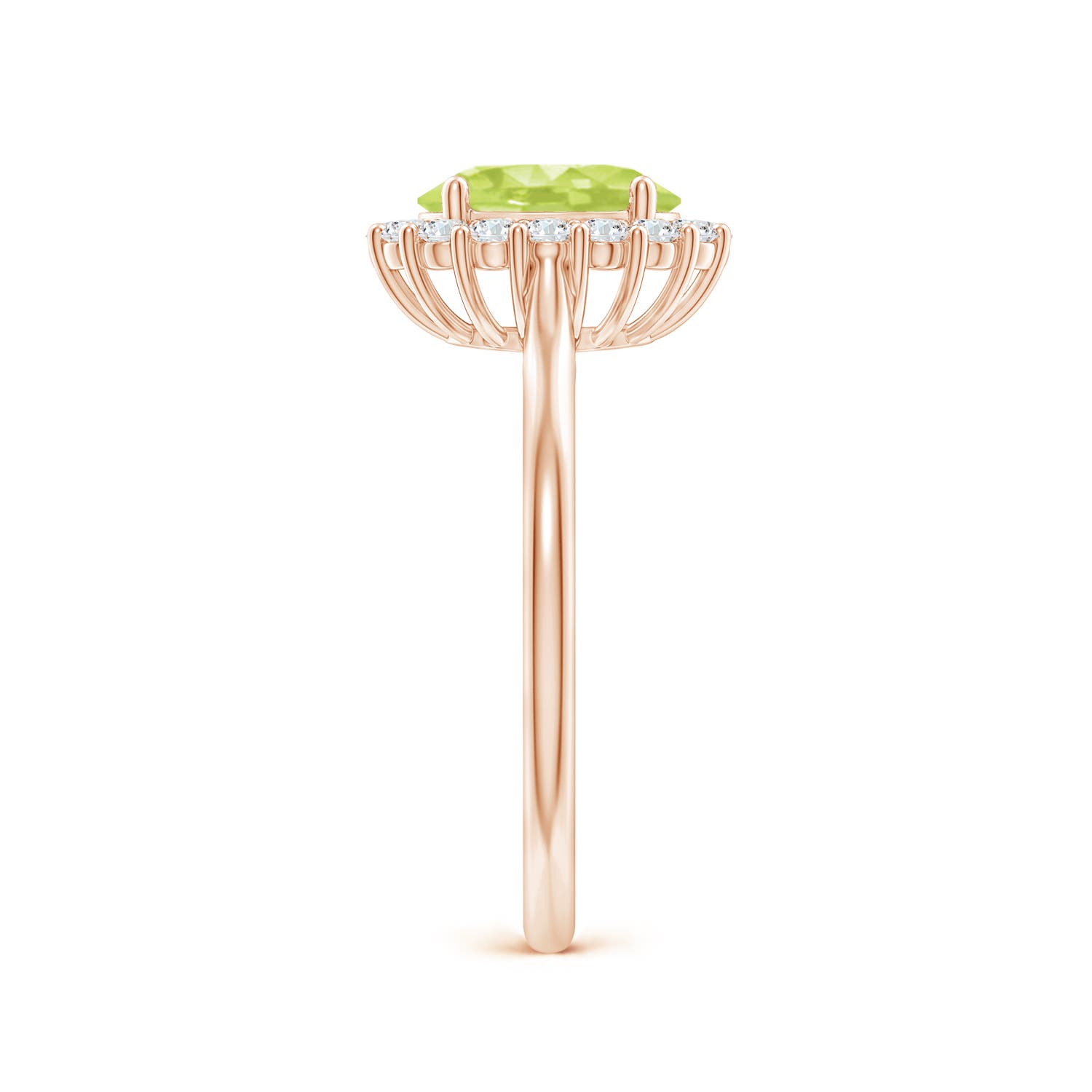 A - Peridot / 1.64 CT / 14 KT Rose Gold