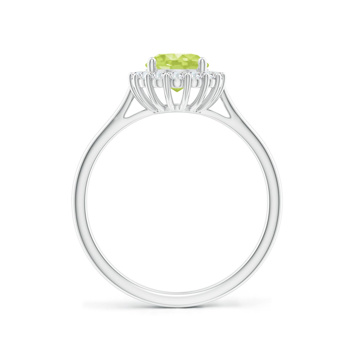 A - Peridot / 1.64 CT / 14 KT White Gold