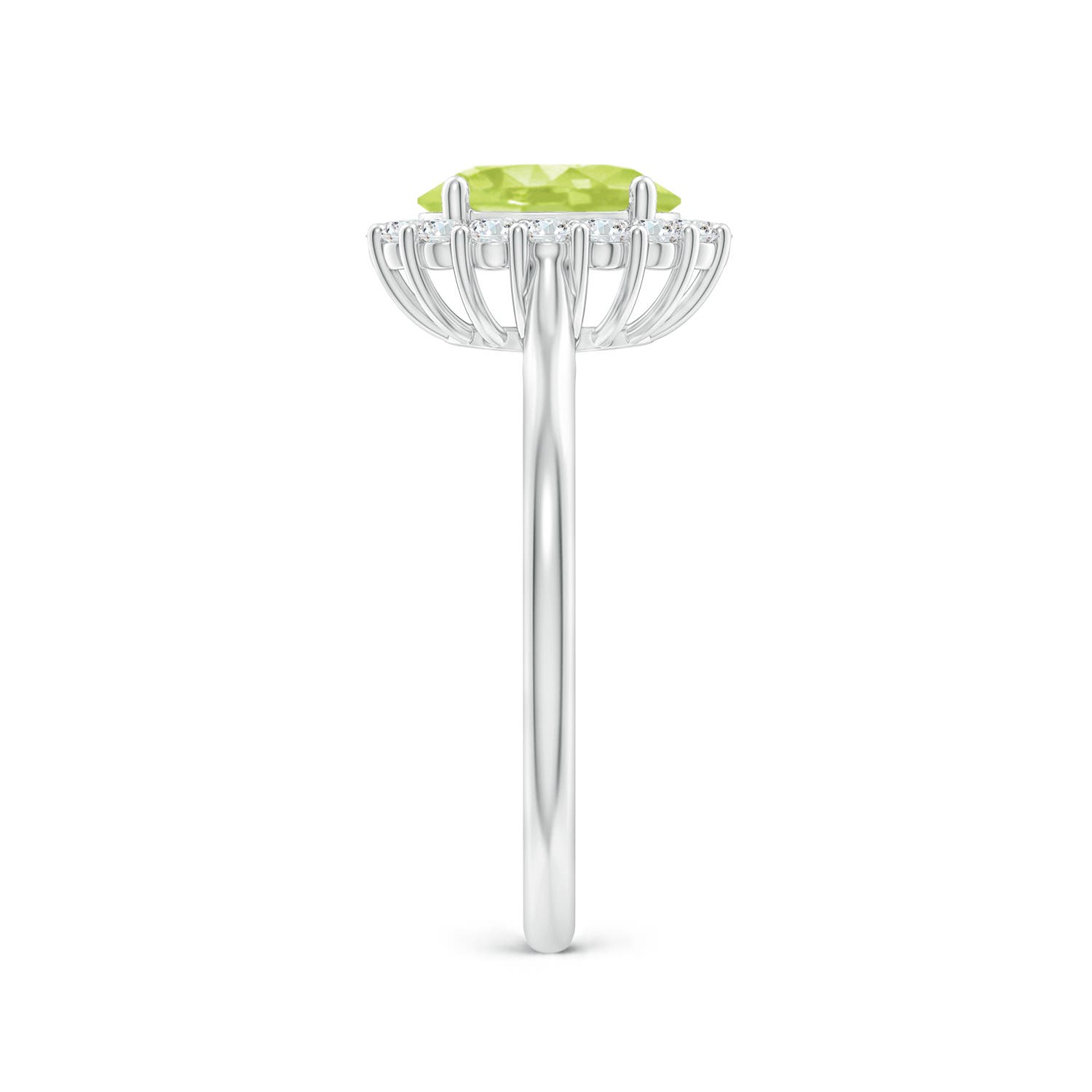 A - Peridot / 1.64 CT / 14 KT White Gold