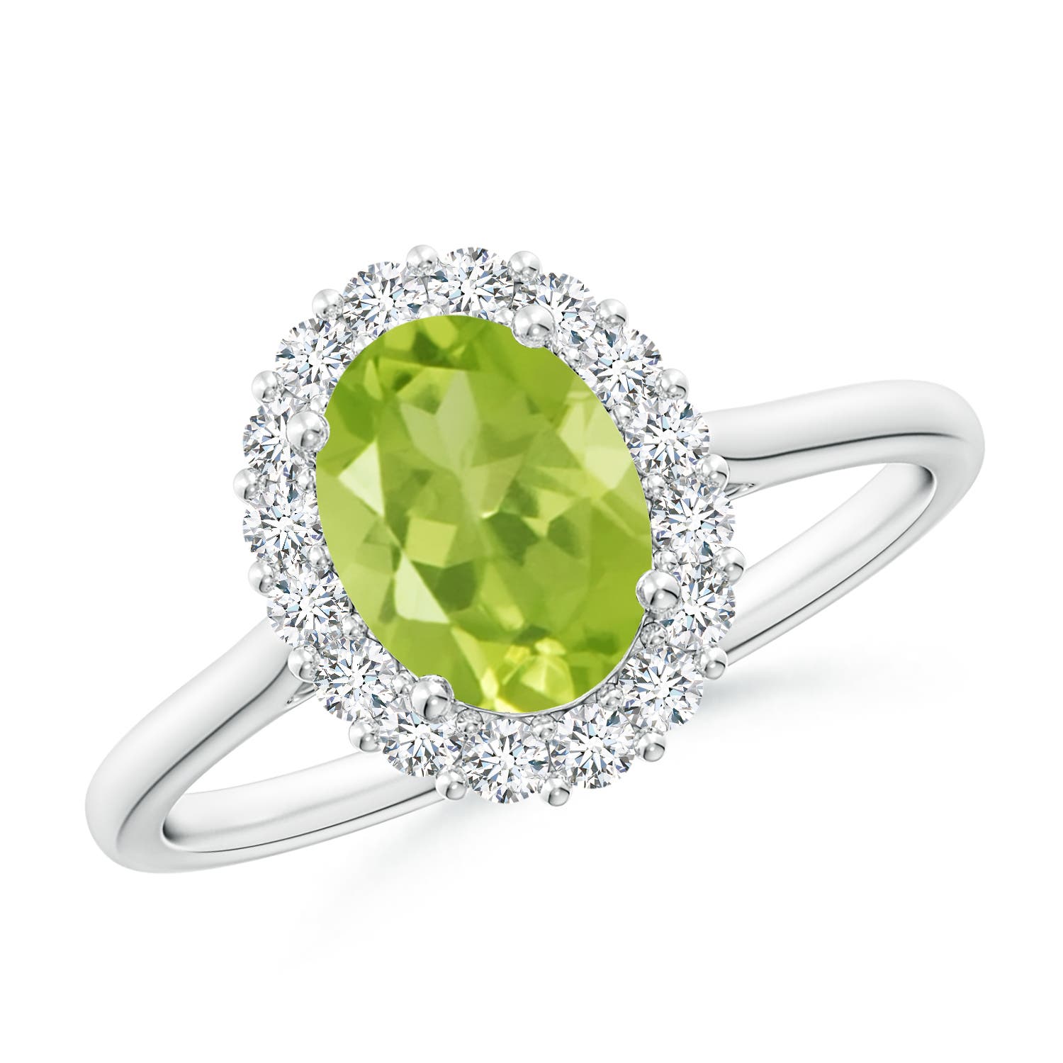 AA - Peridot / 1.64 CT / 14 KT White Gold