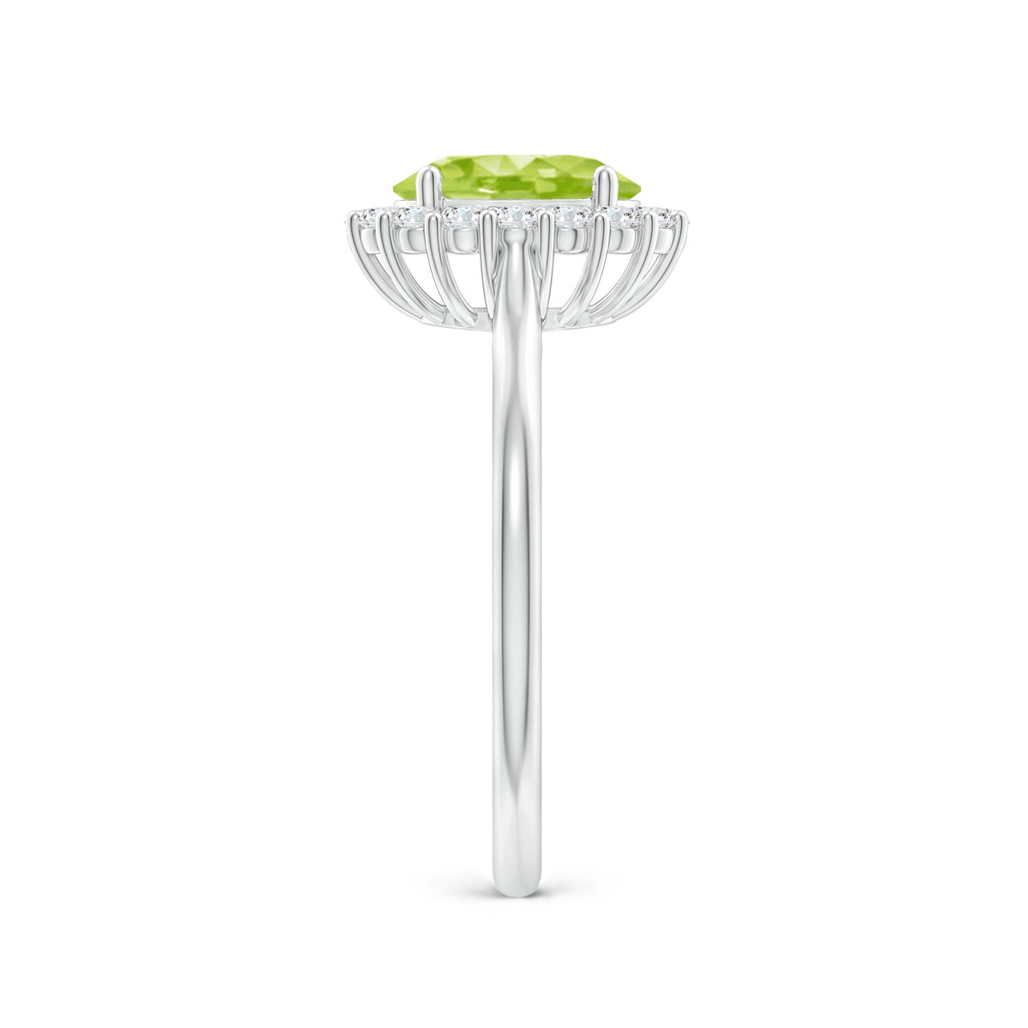 AA - Peridot / 1.64 CT / 14 KT White Gold