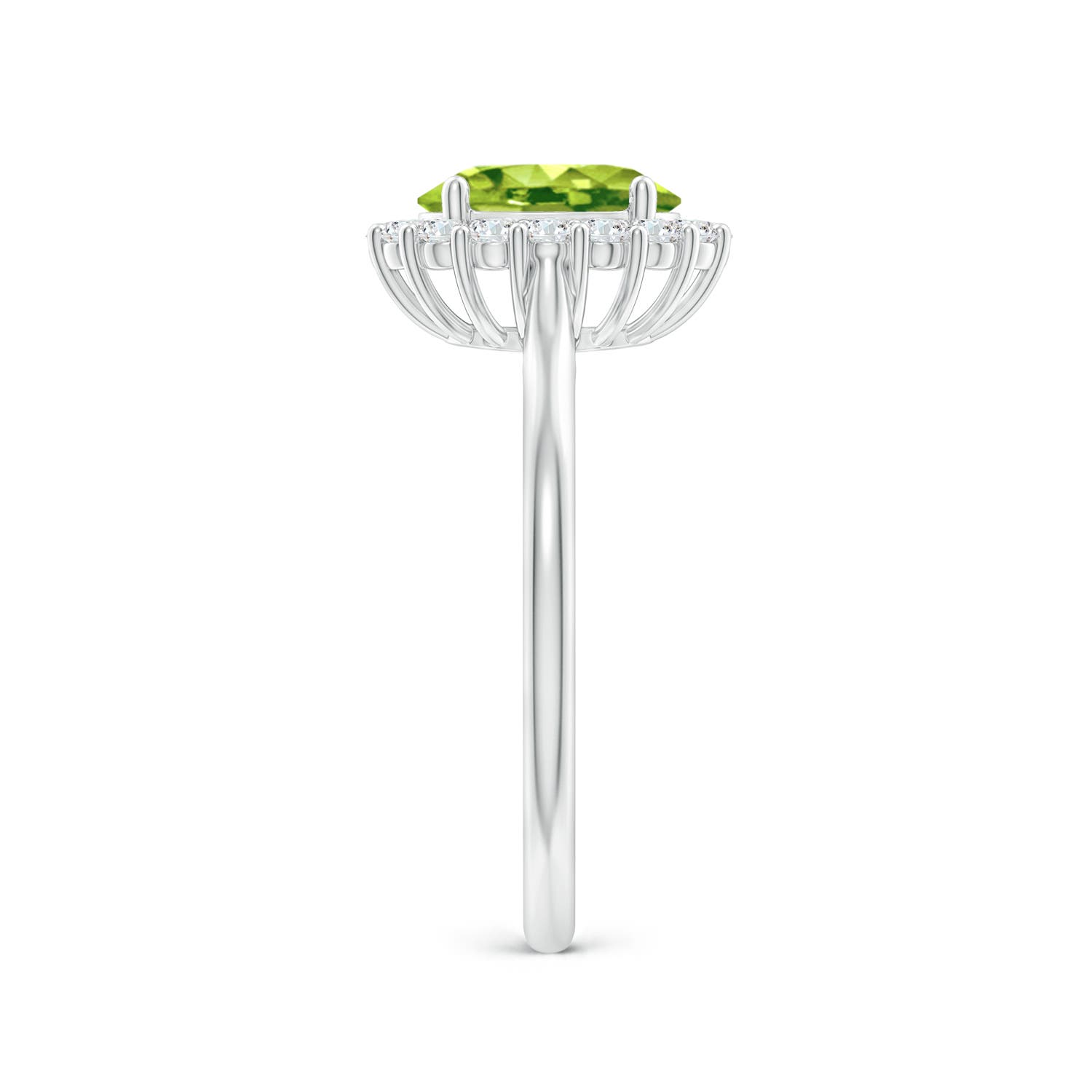 AAA - Peridot / 1.64 CT / 14 KT White Gold