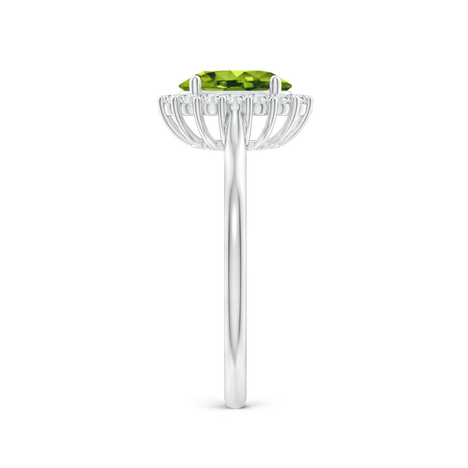 AAAA - Peridot / 1.64 CT / 14 KT White Gold