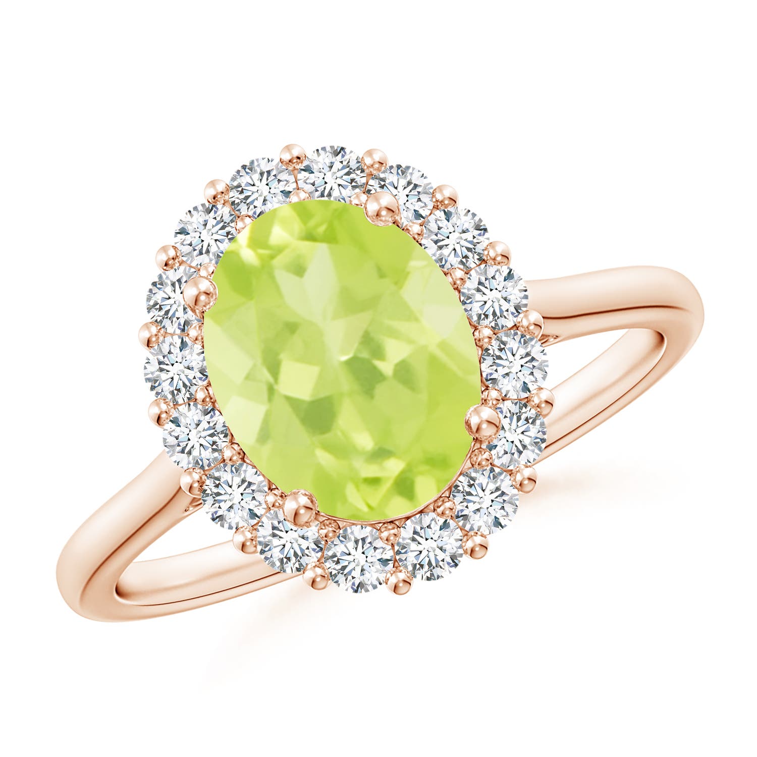 A - Peridot / 2.3 CT / 14 KT Rose Gold