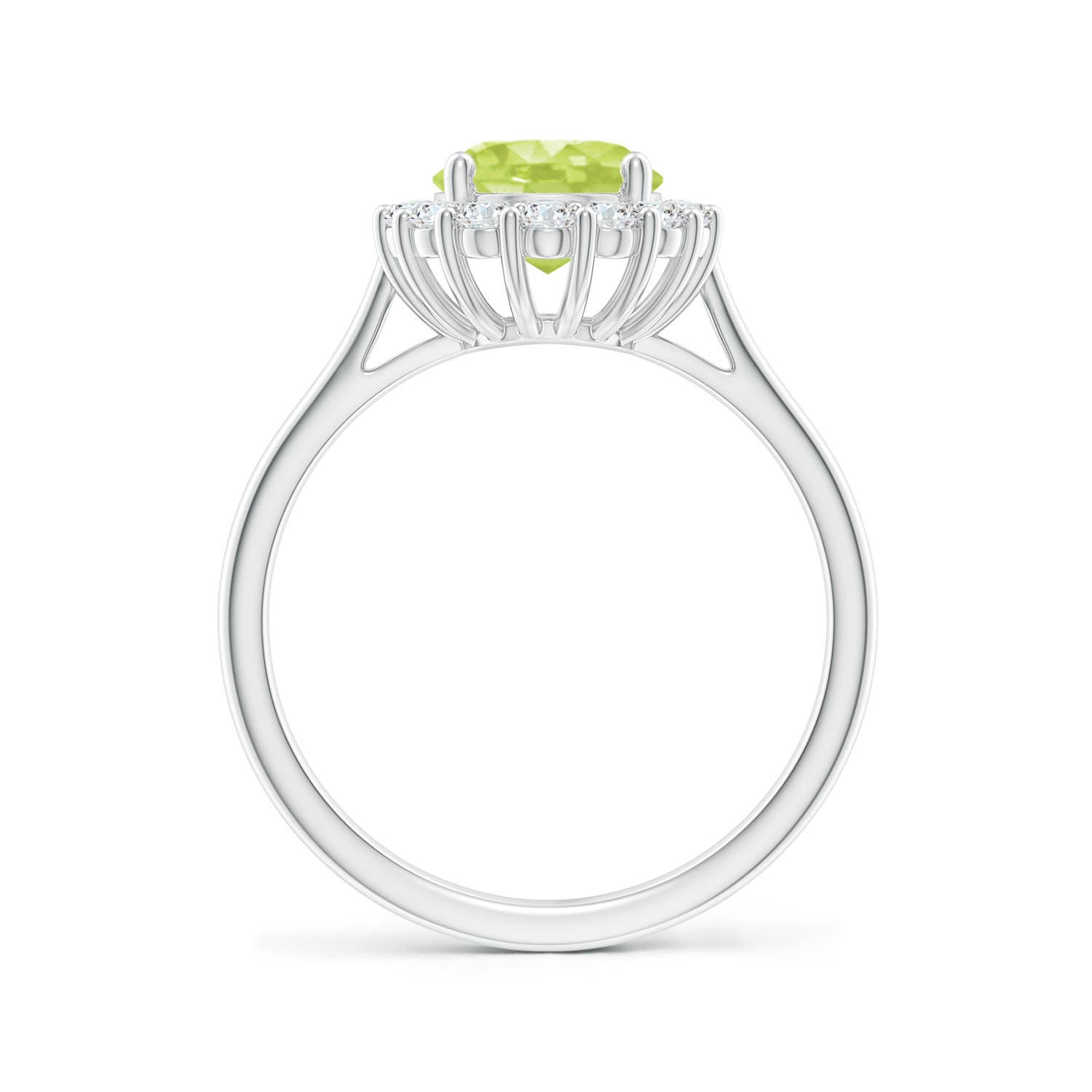 A - Peridot / 2.3 CT / 14 KT White Gold