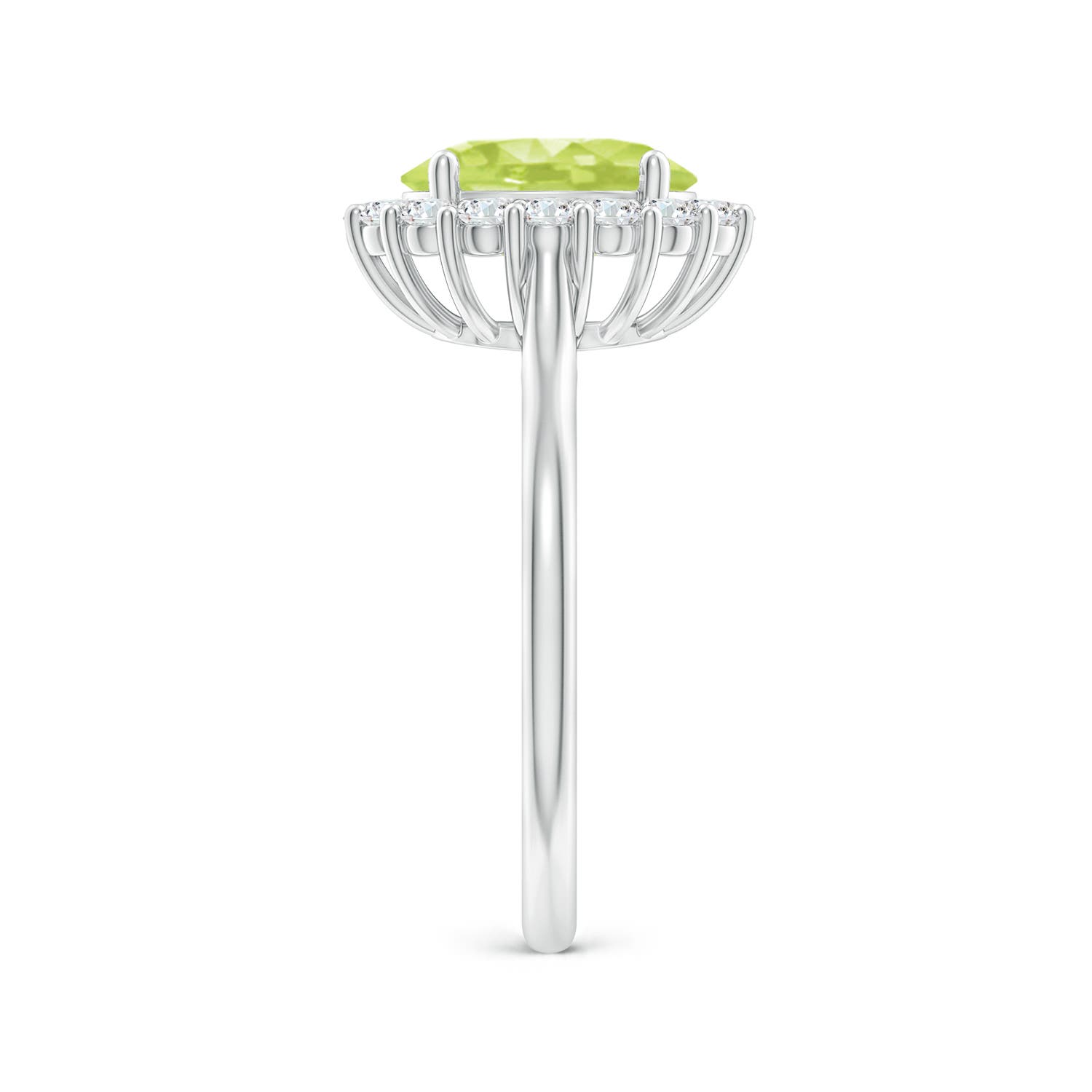 A - Peridot / 2.3 CT / 14 KT White Gold