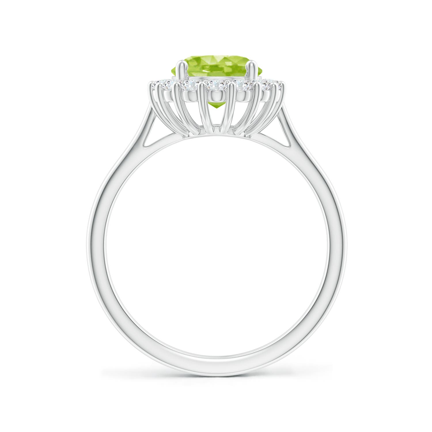 AA - Peridot / 2.3 CT / 14 KT White Gold