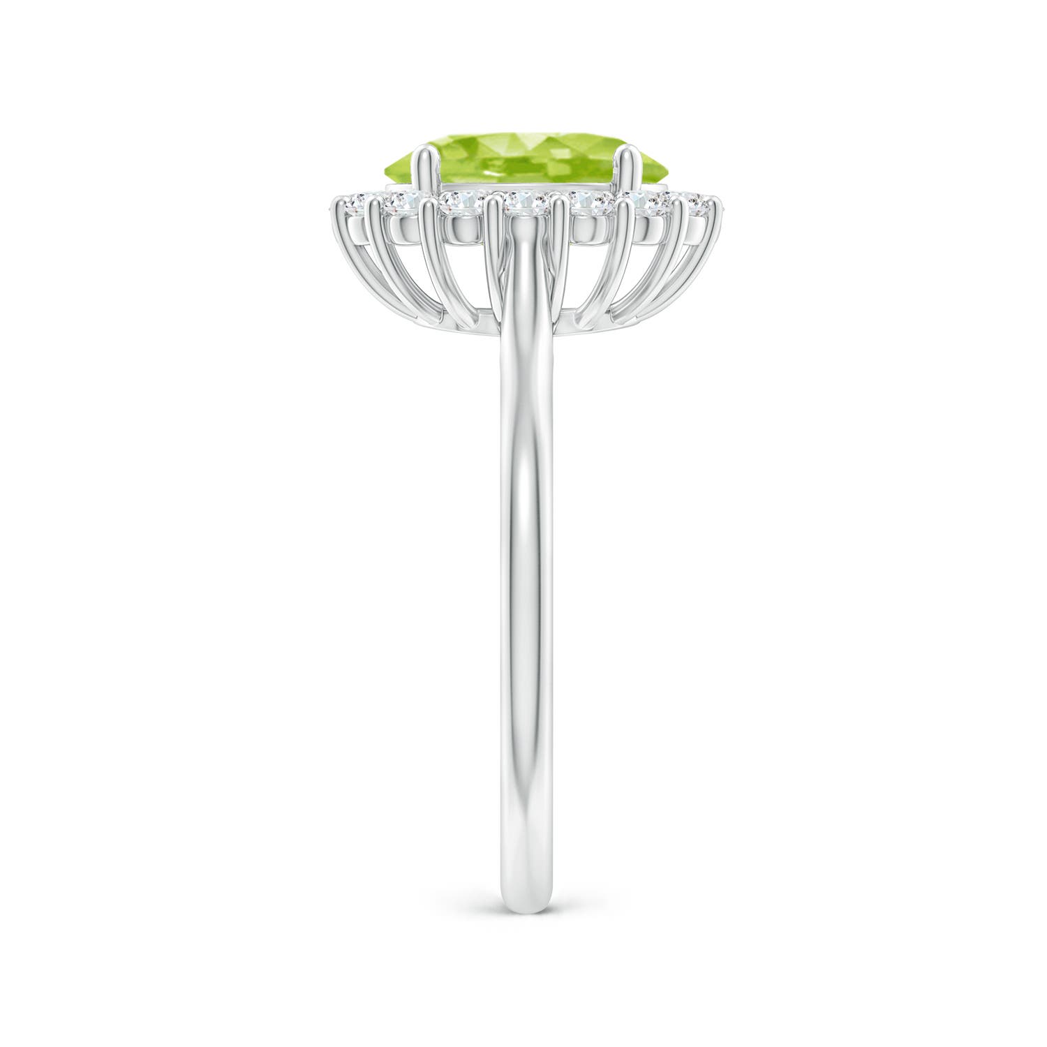 AA - Peridot / 2.3 CT / 14 KT White Gold