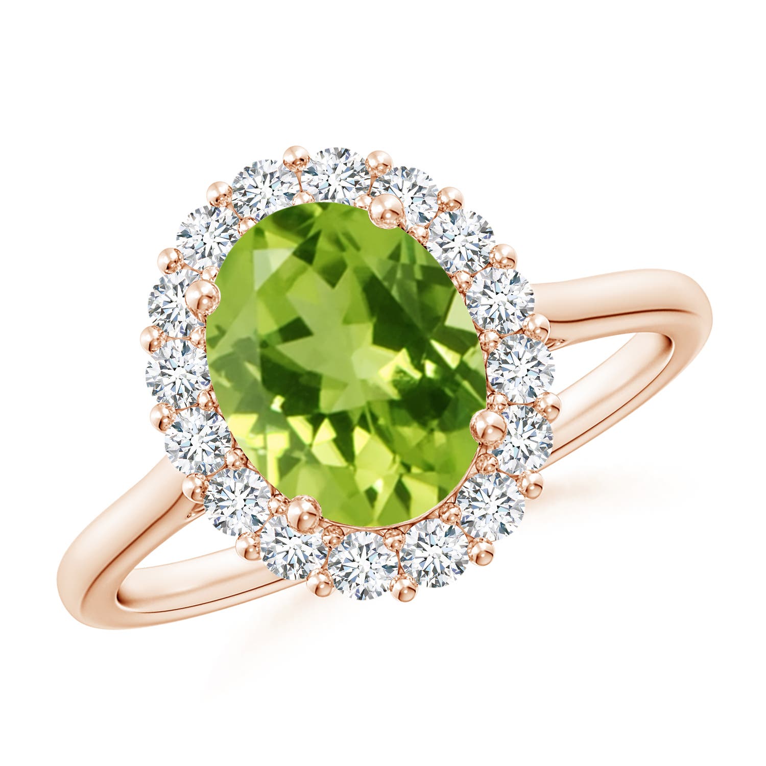 AAA - Peridot / 2.3 CT / 14 KT Rose Gold