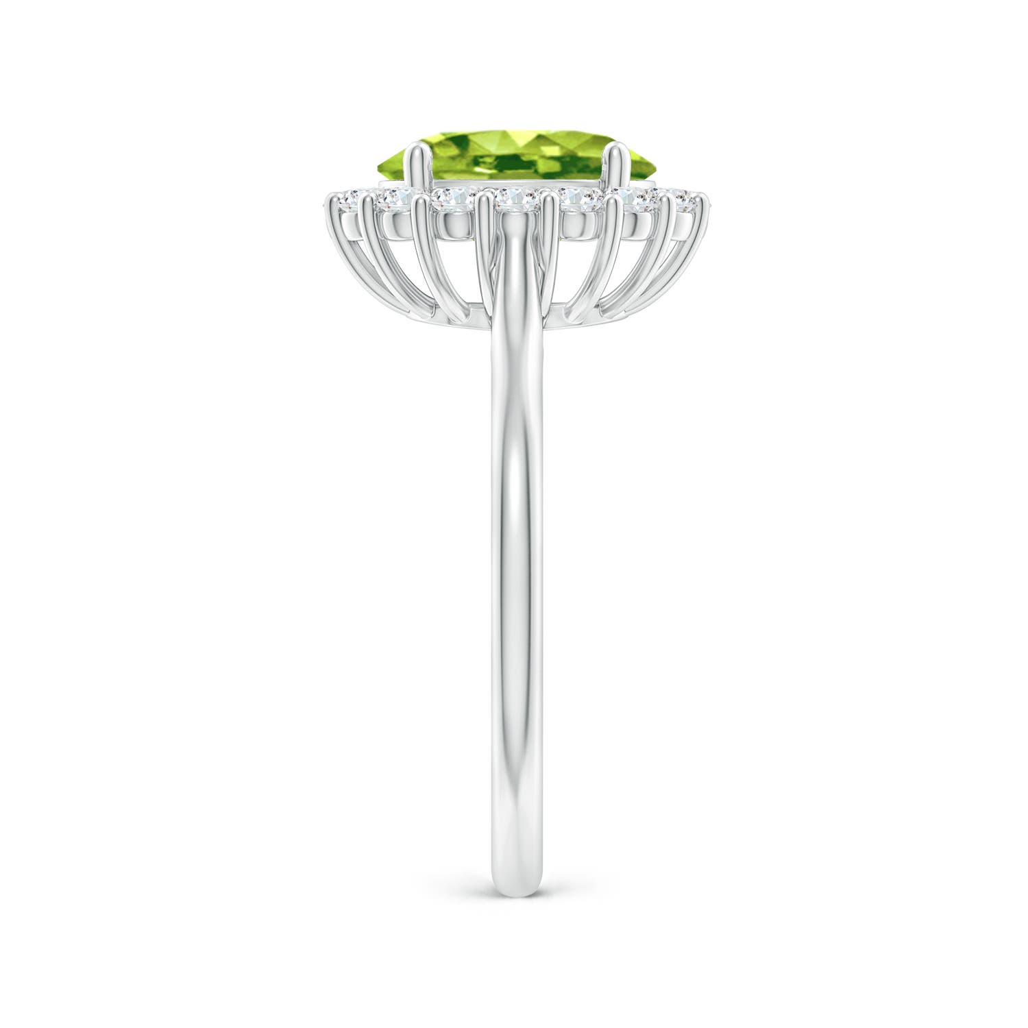 AAA - Peridot / 2.3 CT / 14 KT White Gold