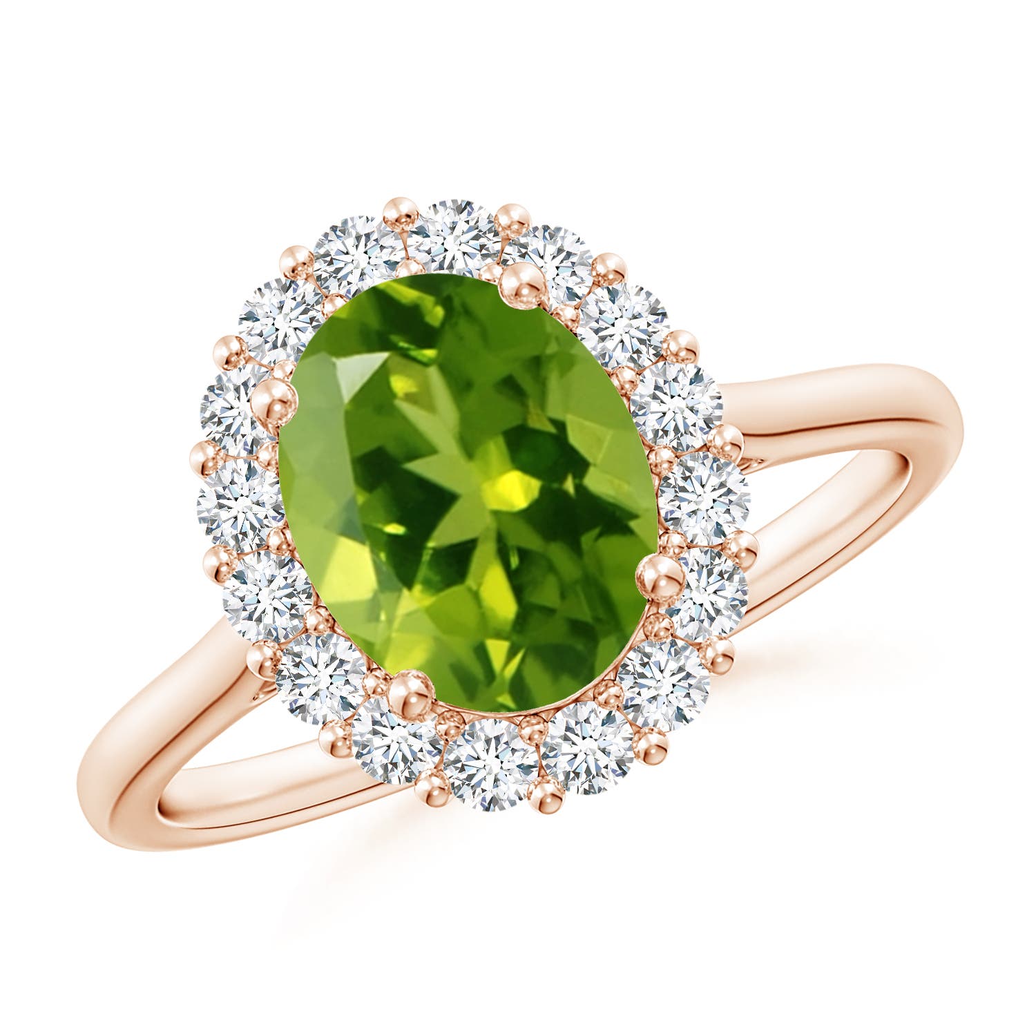 AAAA - Peridot / 2.3 CT / 14 KT Rose Gold