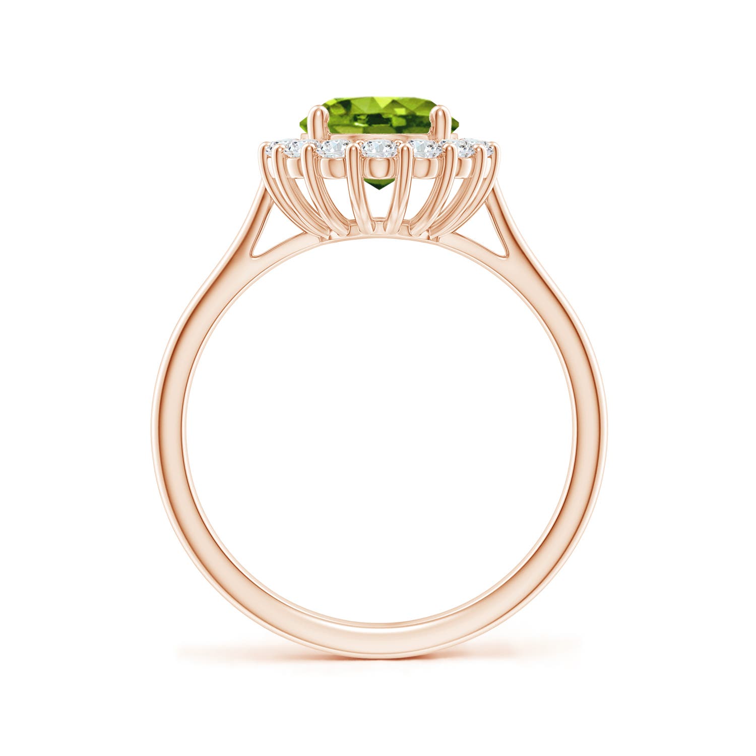 AAAA - Peridot / 2.3 CT / 14 KT Rose Gold